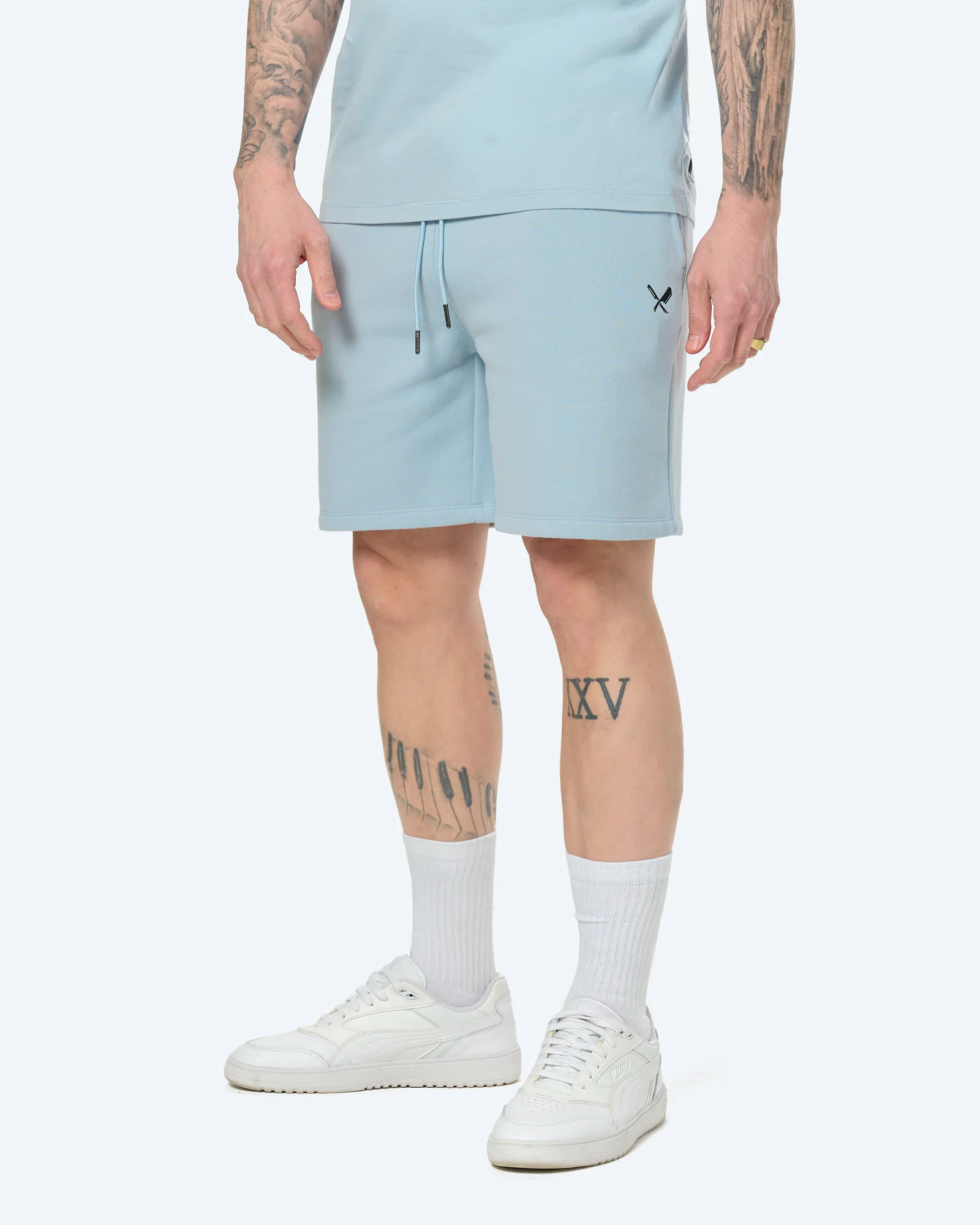 Distorted People Classic Peached Sweatshorts Celestial Blue