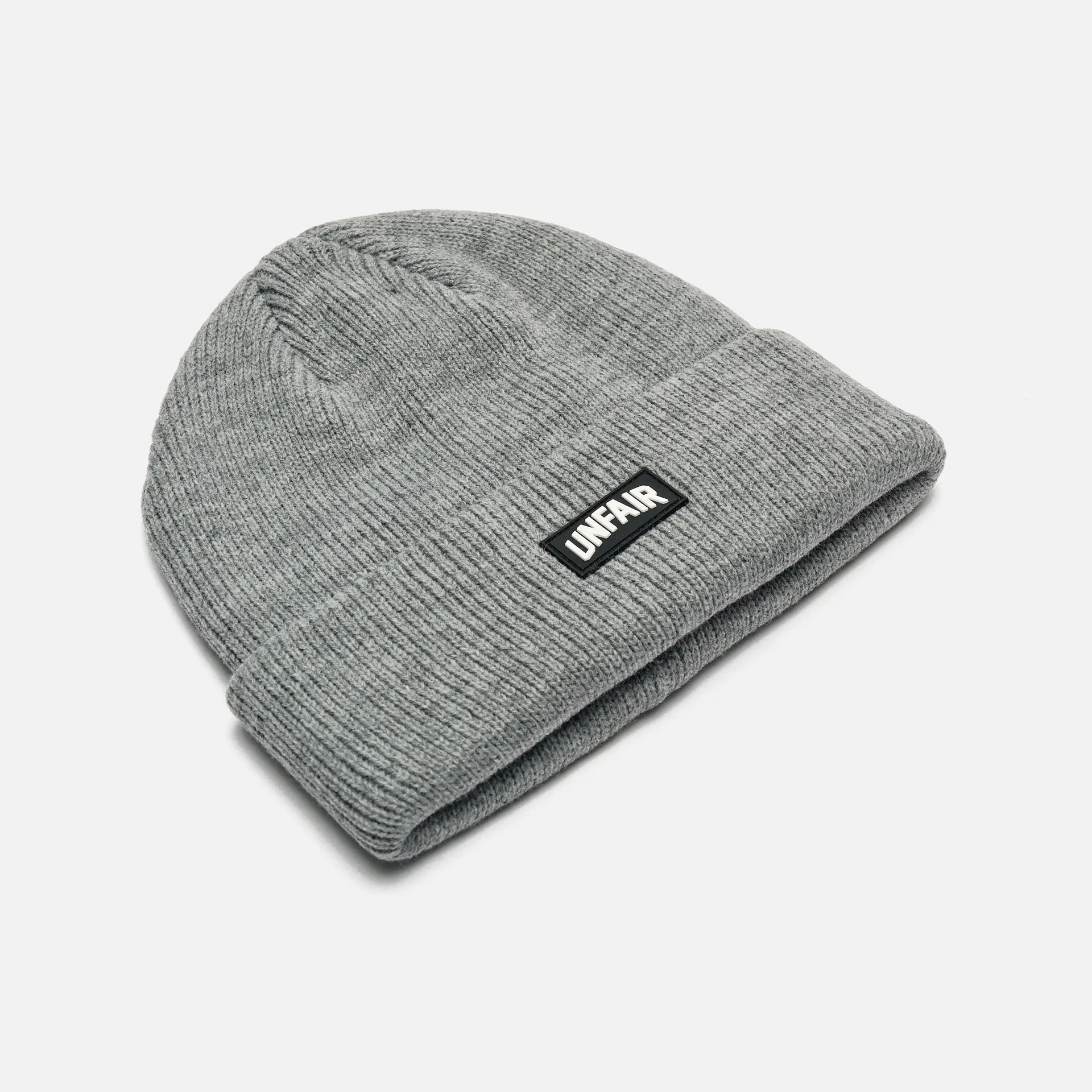 Unfair Athletics Curved Patch Beanie Grey Melange