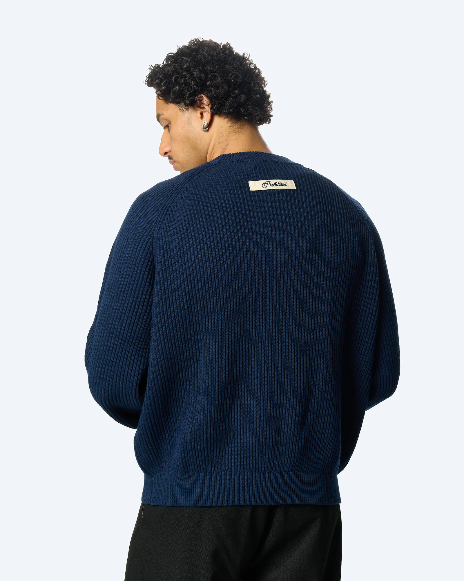Campus Knit Sweatshirt Navy
