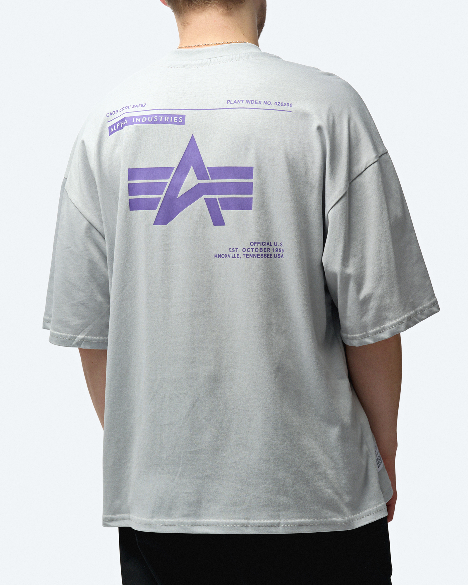 Alpha Industries Logo T-Shirt Pastel Grey