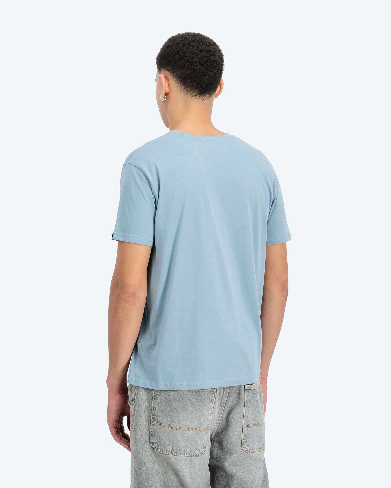 Basic T-Shirt Small Logo Greyblue