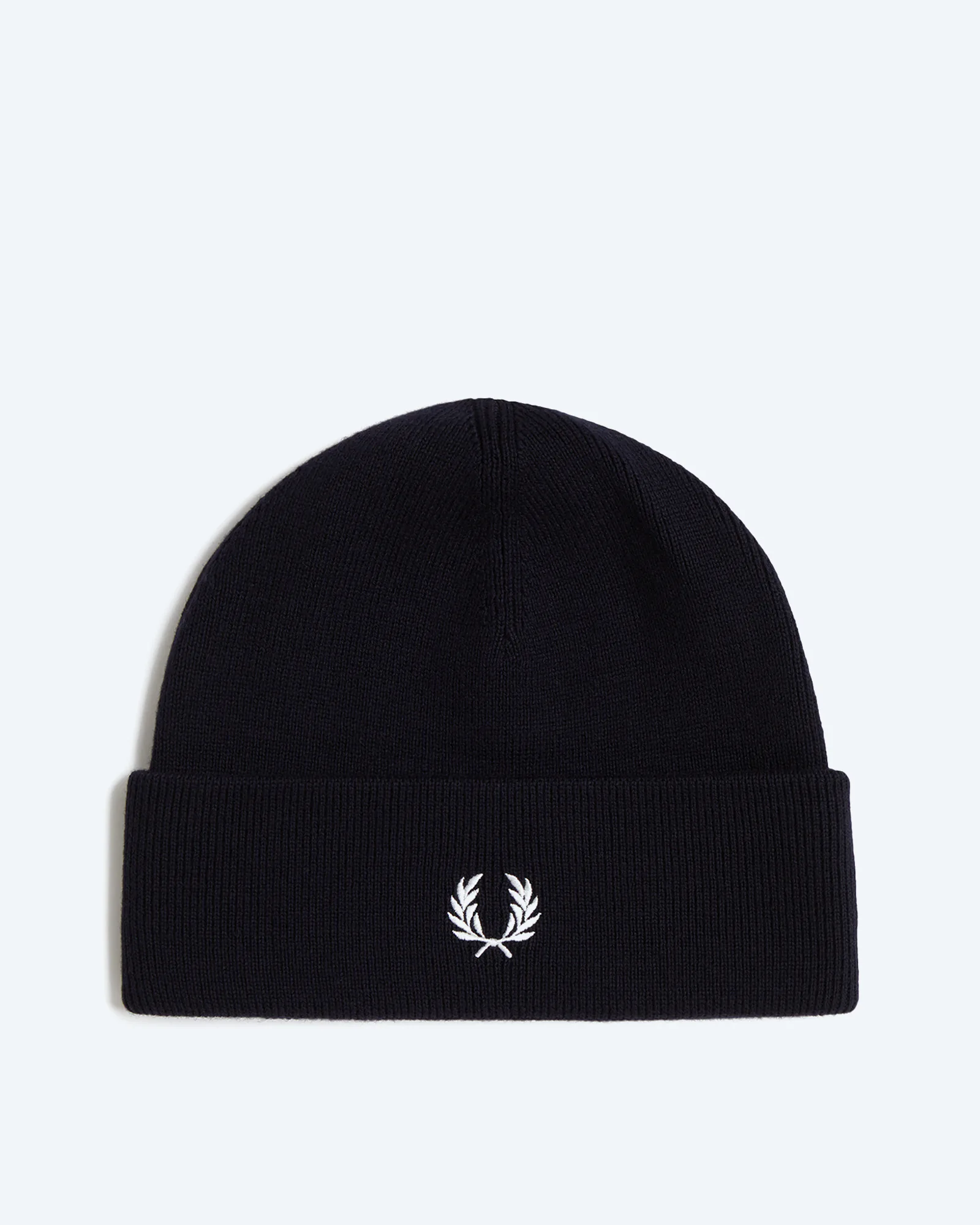 Classic Merino Wool Beanie Navy/Snow White