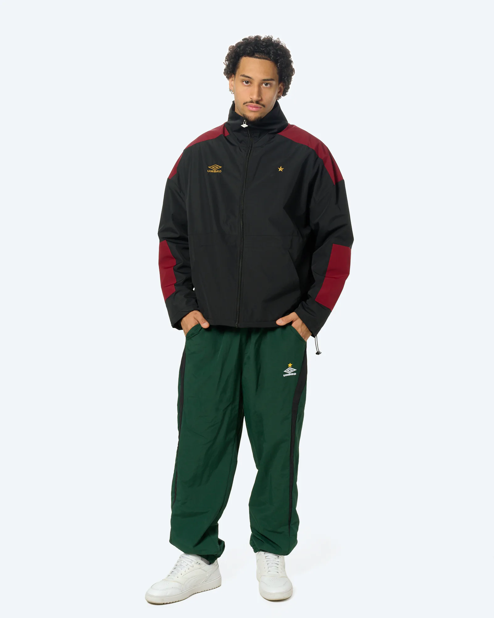 Panelled Boxy Jacket Black/Cabernet