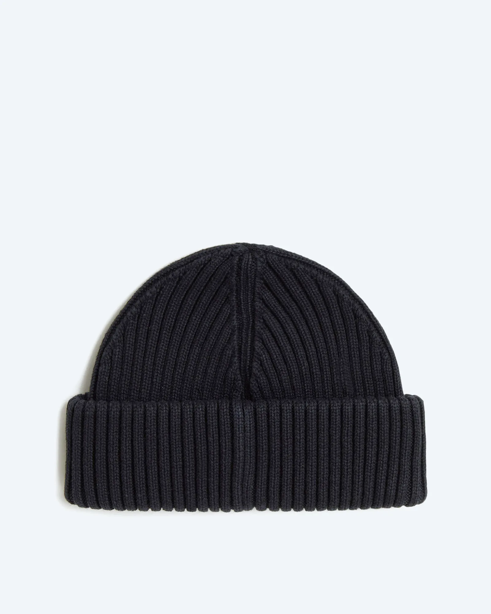 Fred Perry Cotton Ribbed Beanie Black