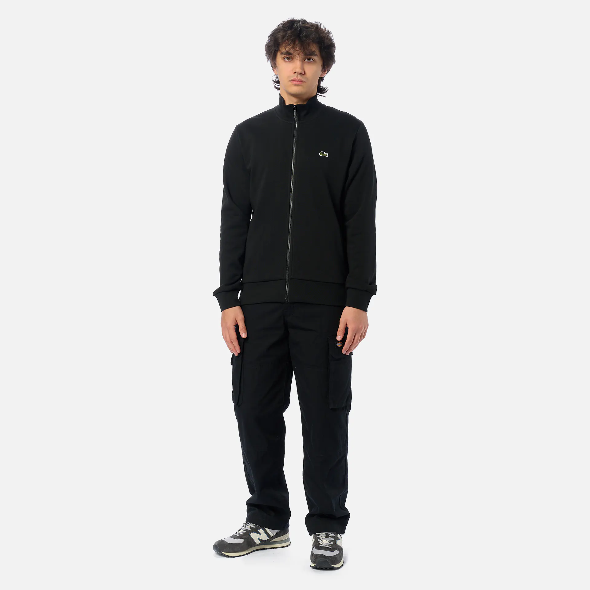 Lacoste Zip Sweatshirt Black