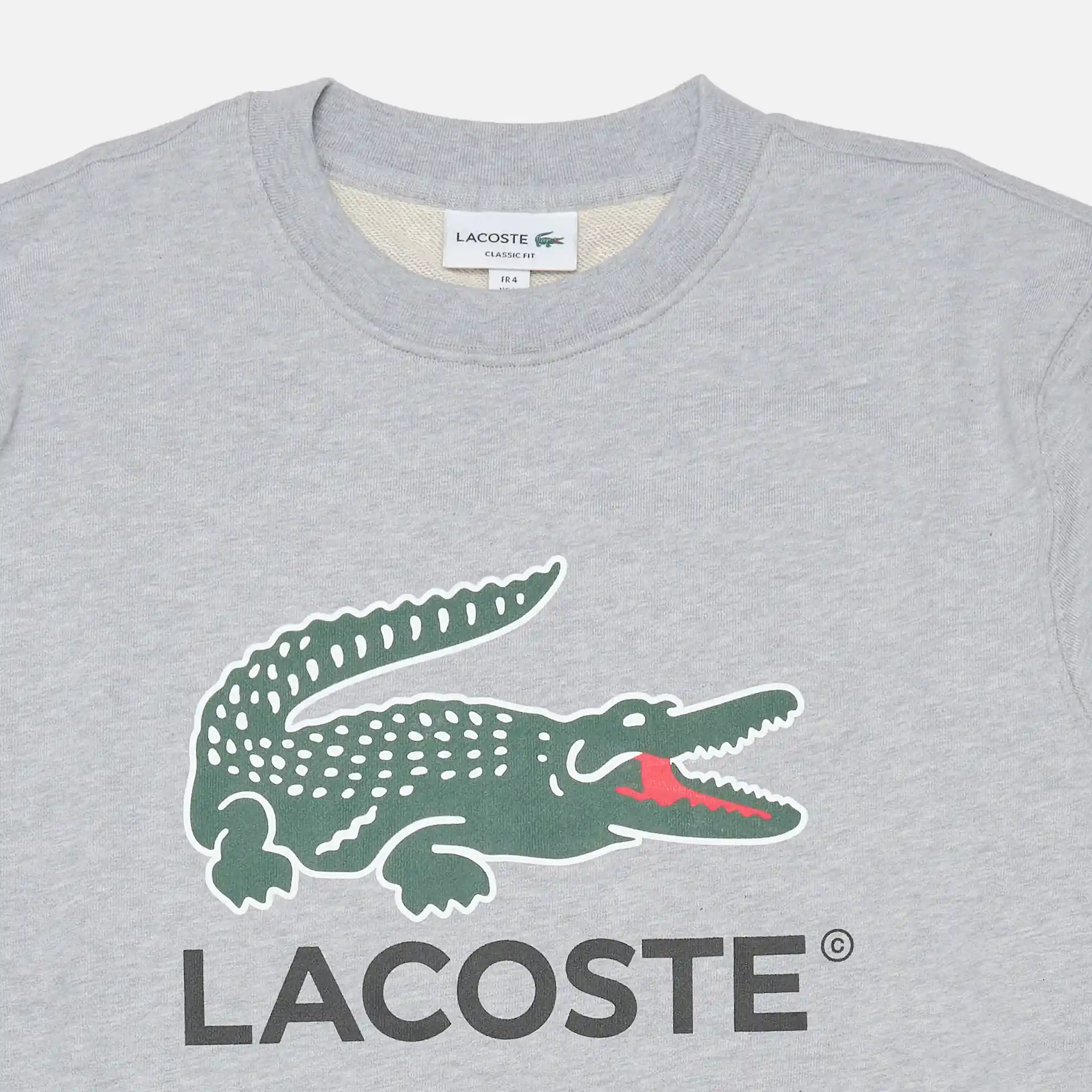 Lacoste Flannel Sweatshirt Silver Chine
