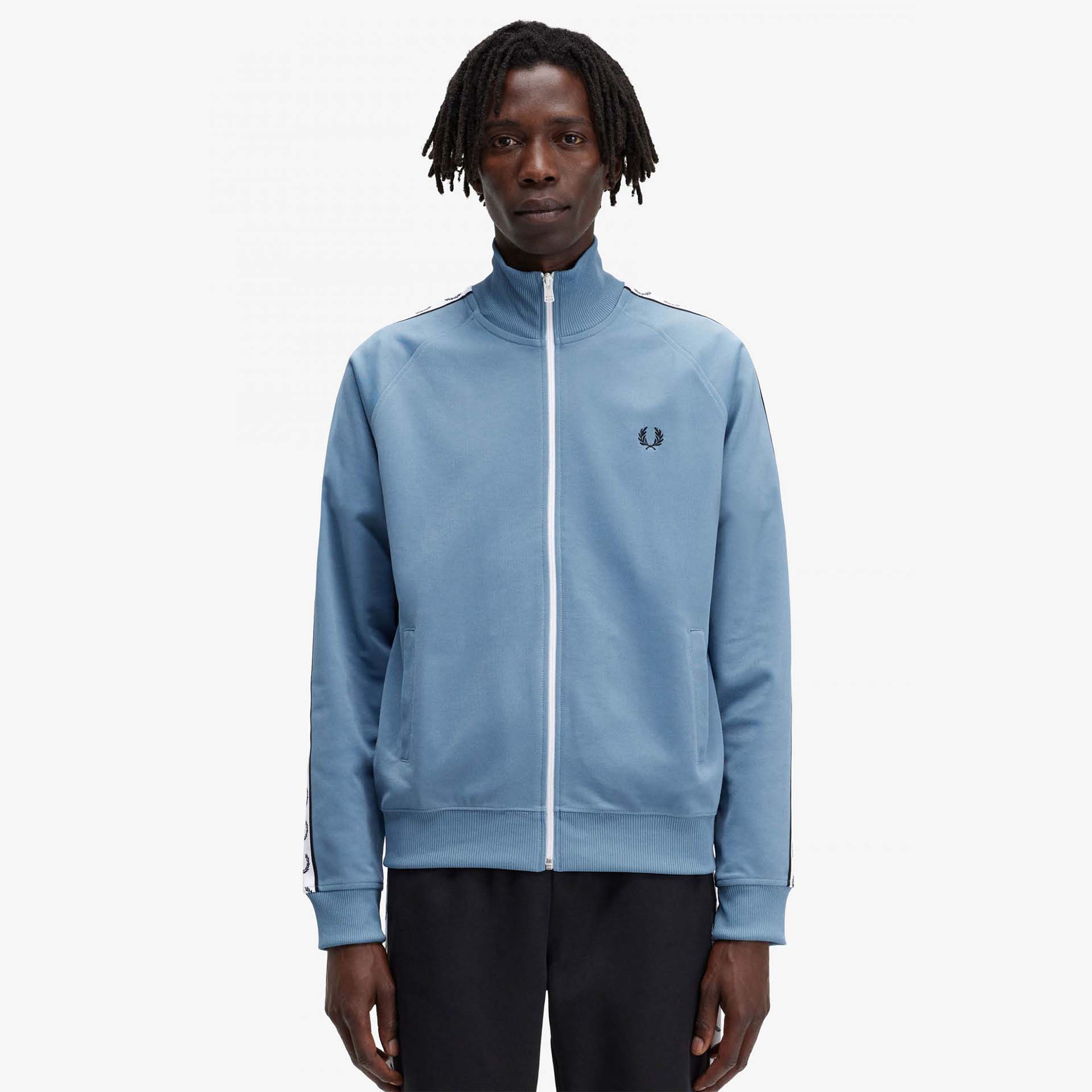 Fred Perry Taped Track Jacket Ash Blue