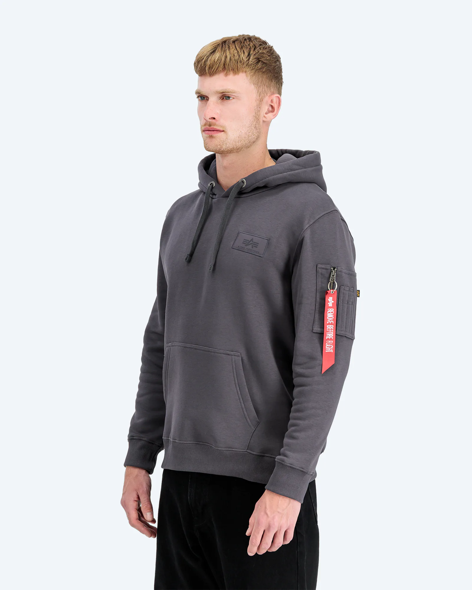Back Print Hoody Grey