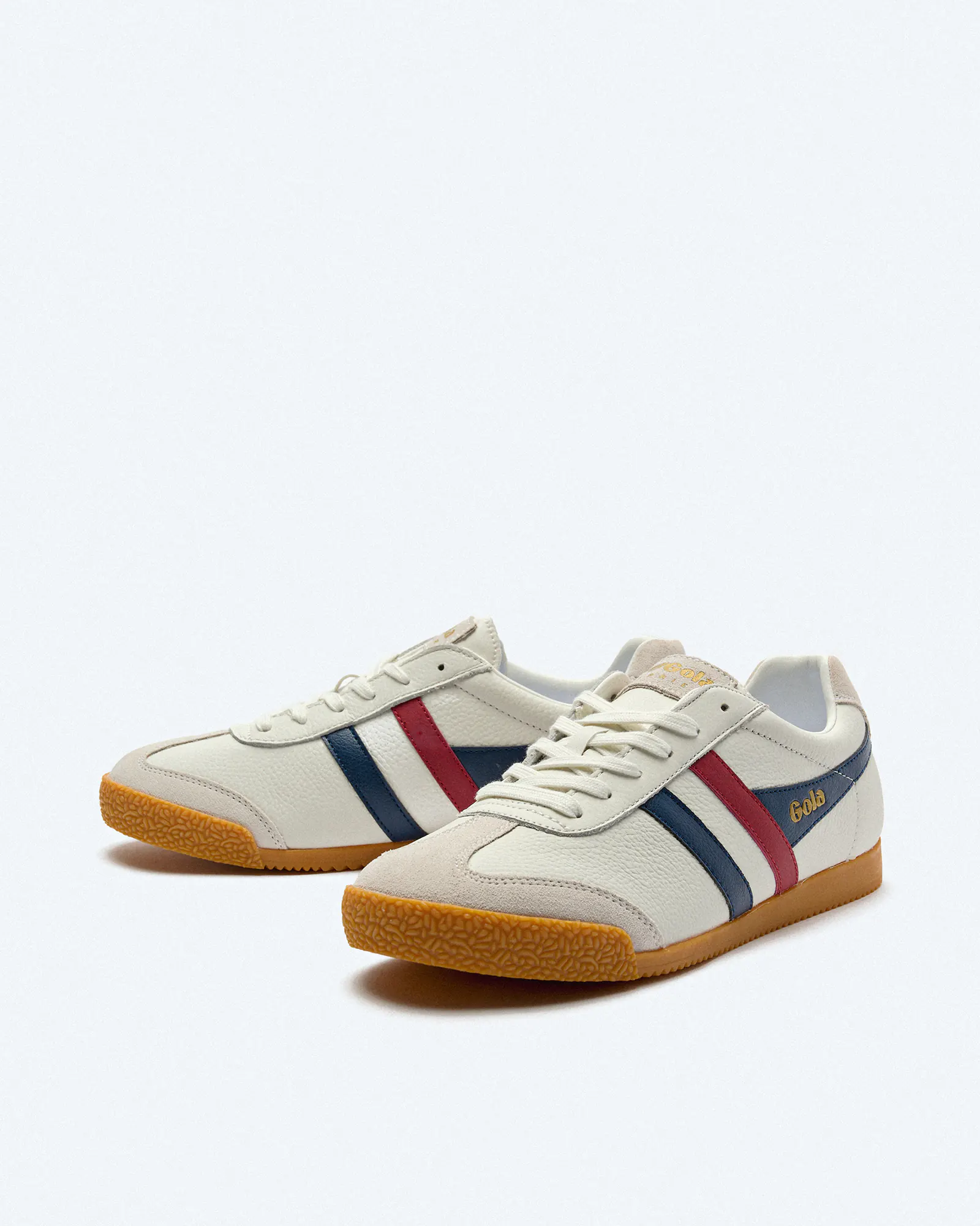 Gola Cyclone Harrier Leather Sneaker White/Navy/Red  Gola Cyclone Harrier Leather Sneaker White/Navy/Red