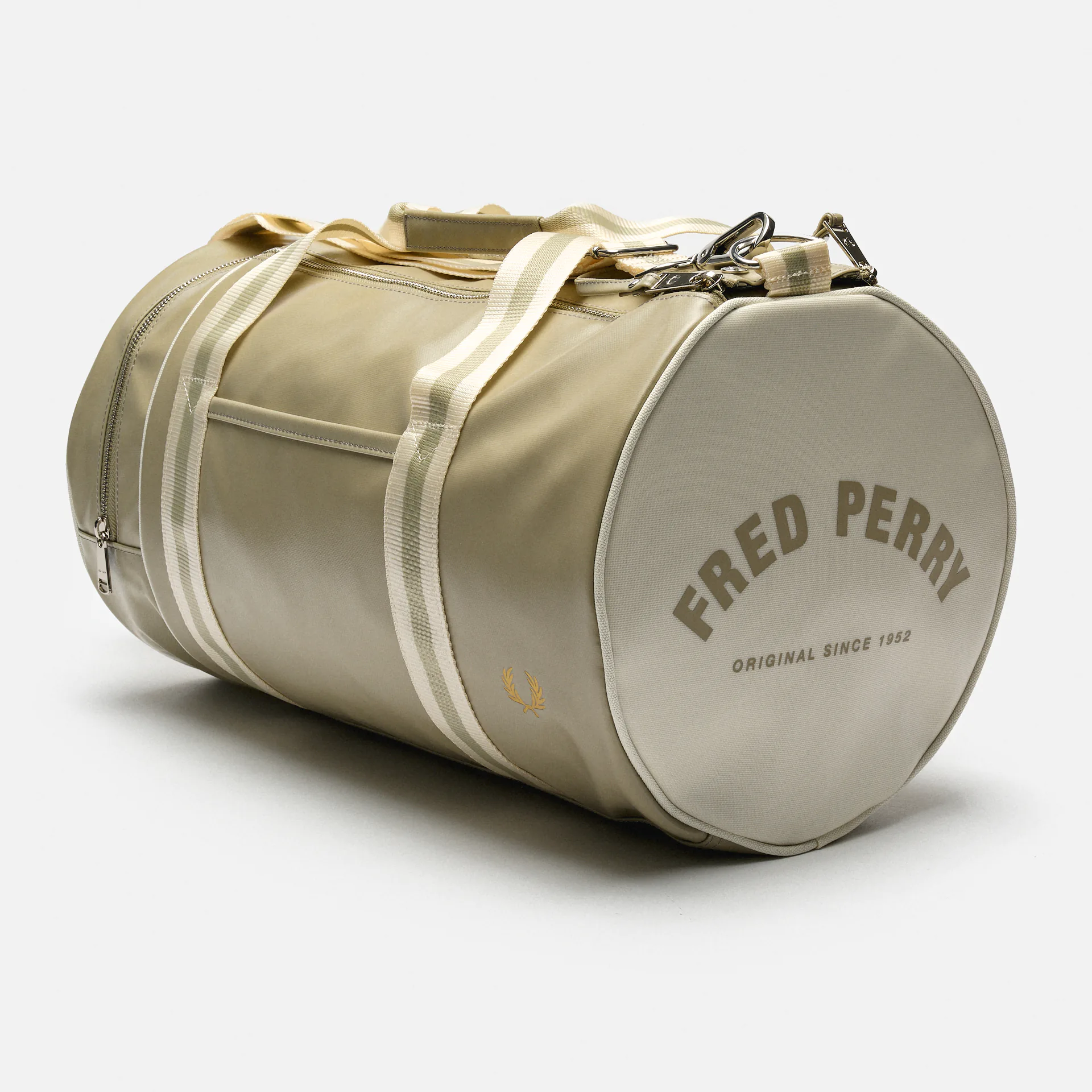 Fred Perry Classic Barrel Bag Warm Grey/Ecru