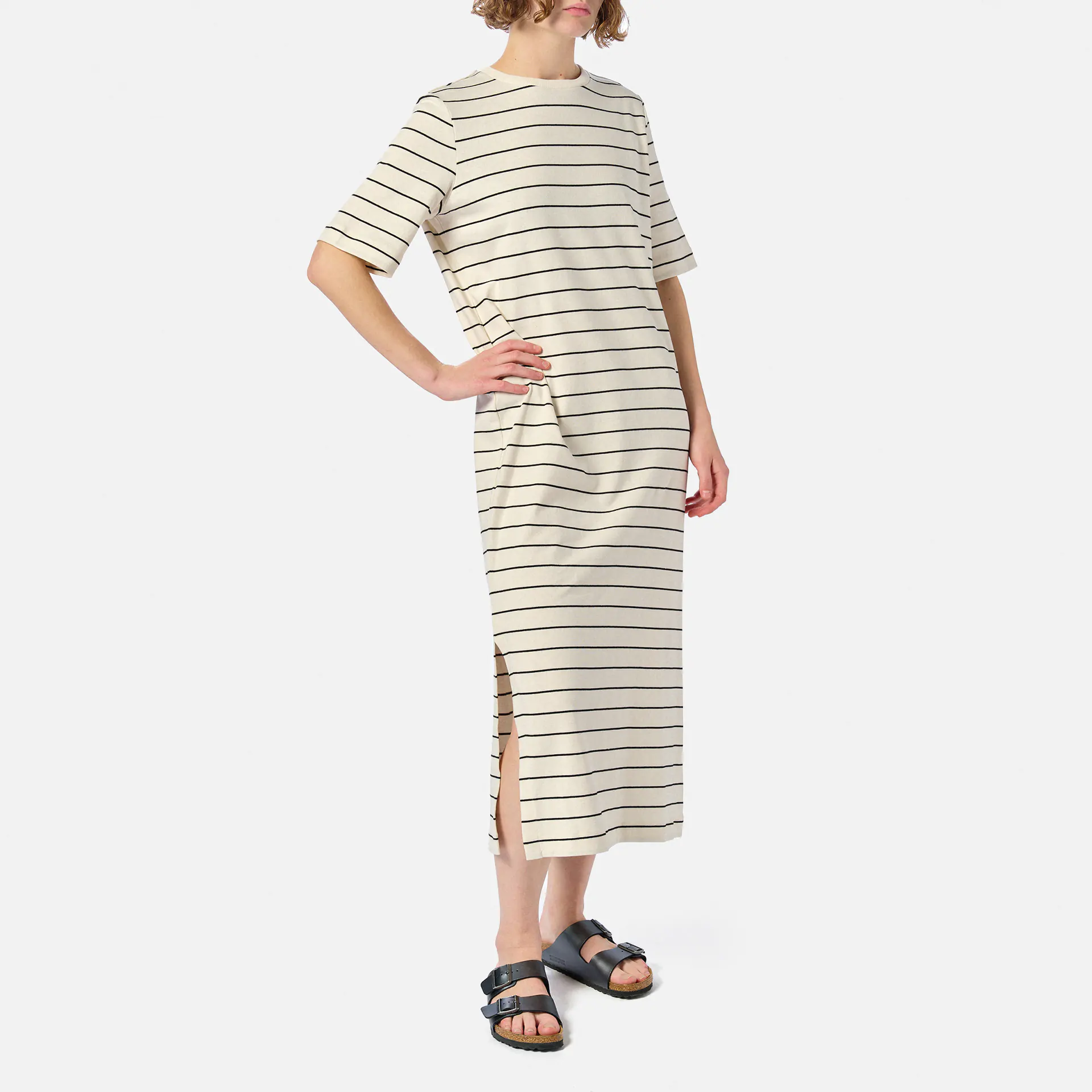 ARMEDANGELS XELINAA FINE STRIPE Dress Undyed/Black