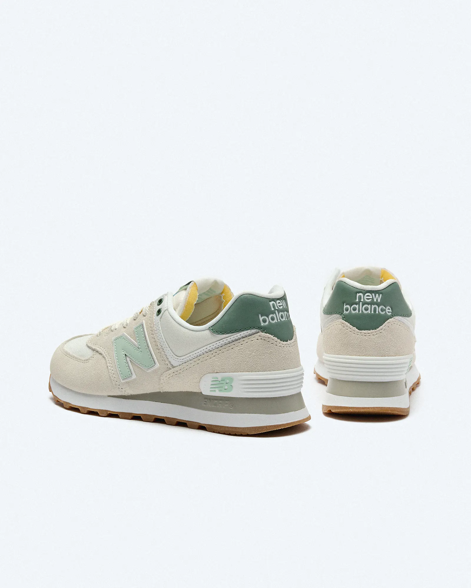 New Balance WL574 Classics Sneaker Sea Salt/Spruce New Balance WL574 Classics Sneaker Sea Salt/Spruce