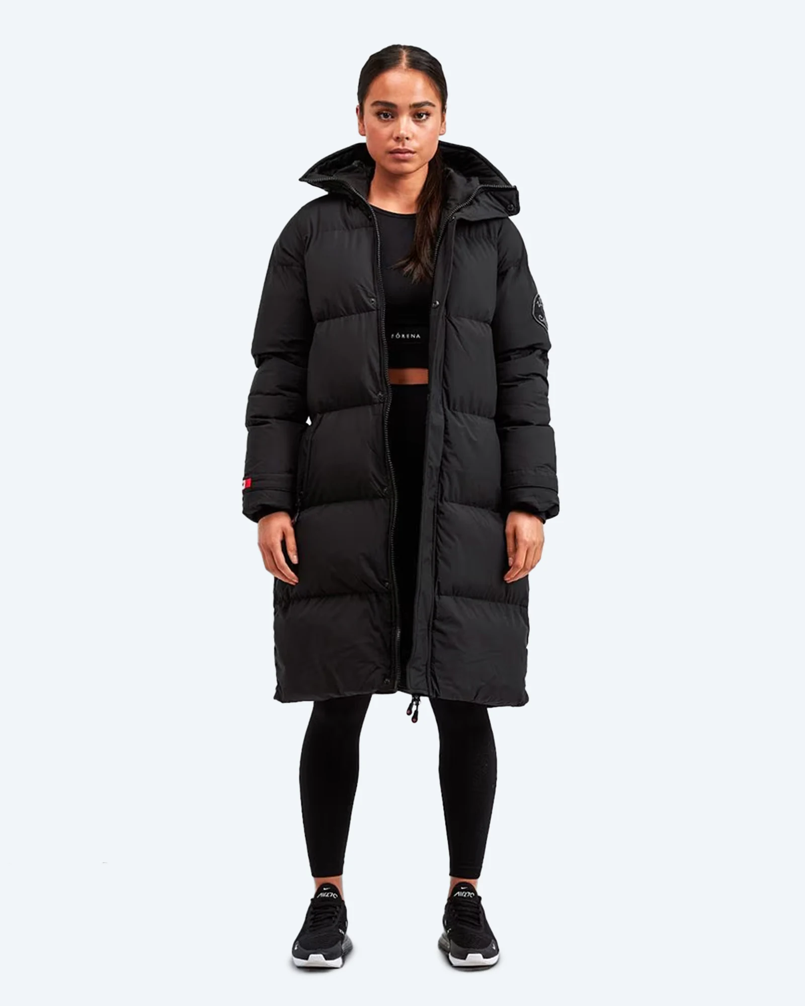 W Alora Longline Puffer Jacket Black