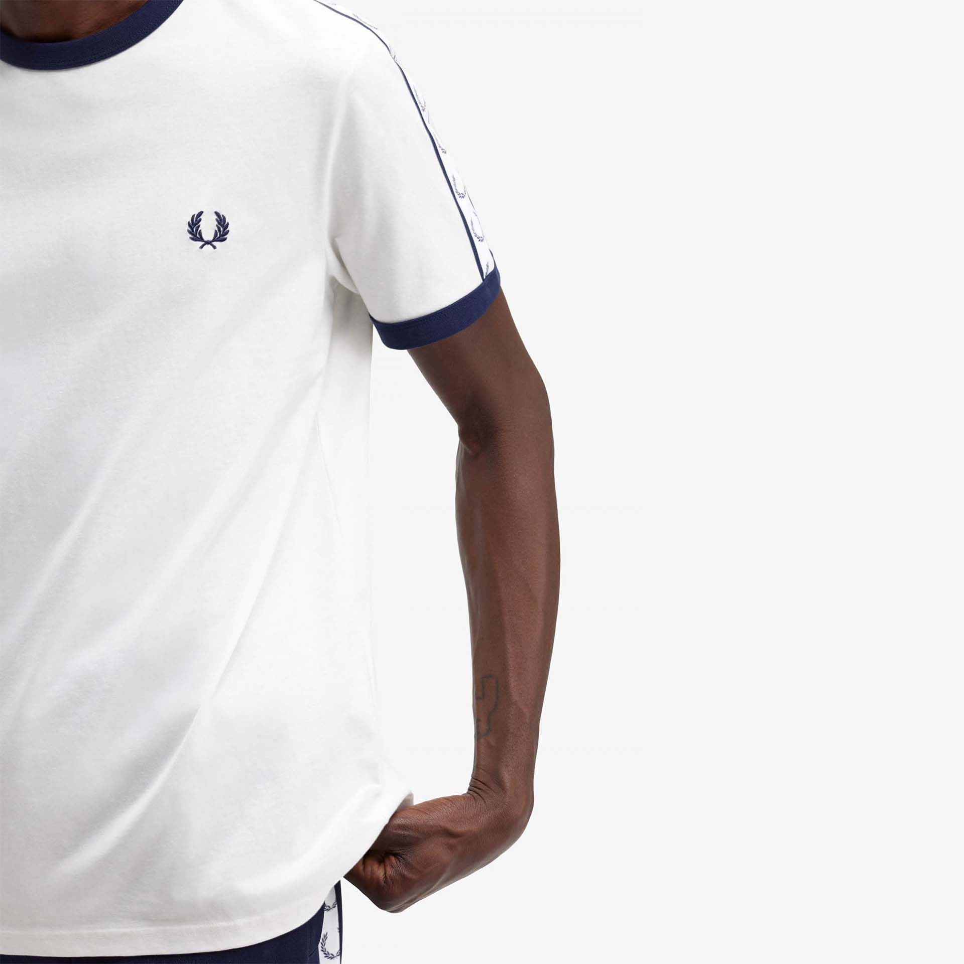 Fred Perry Taped Ringer T-Shirt  Snow White