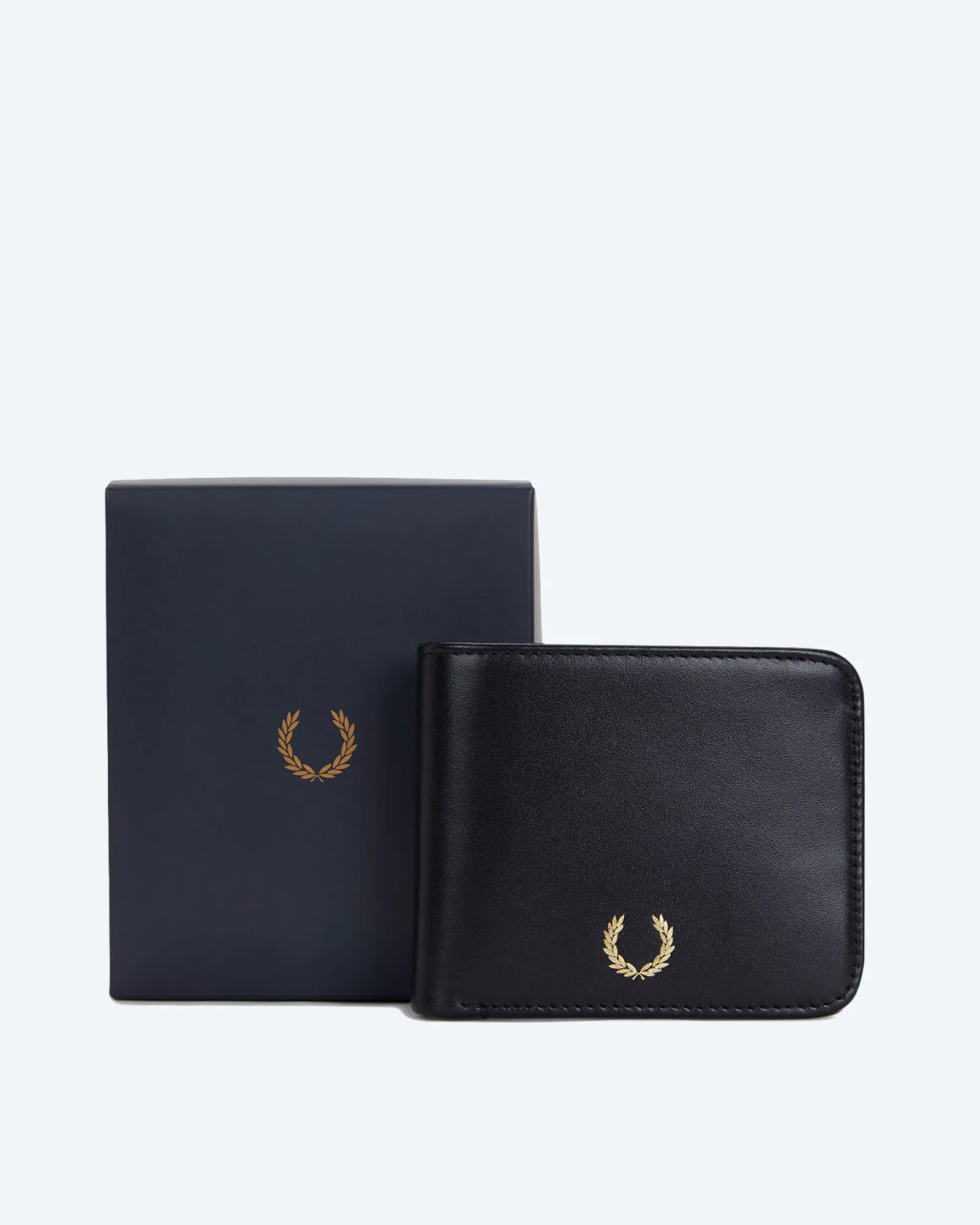 Smooth Leather Billfold Wallet Black