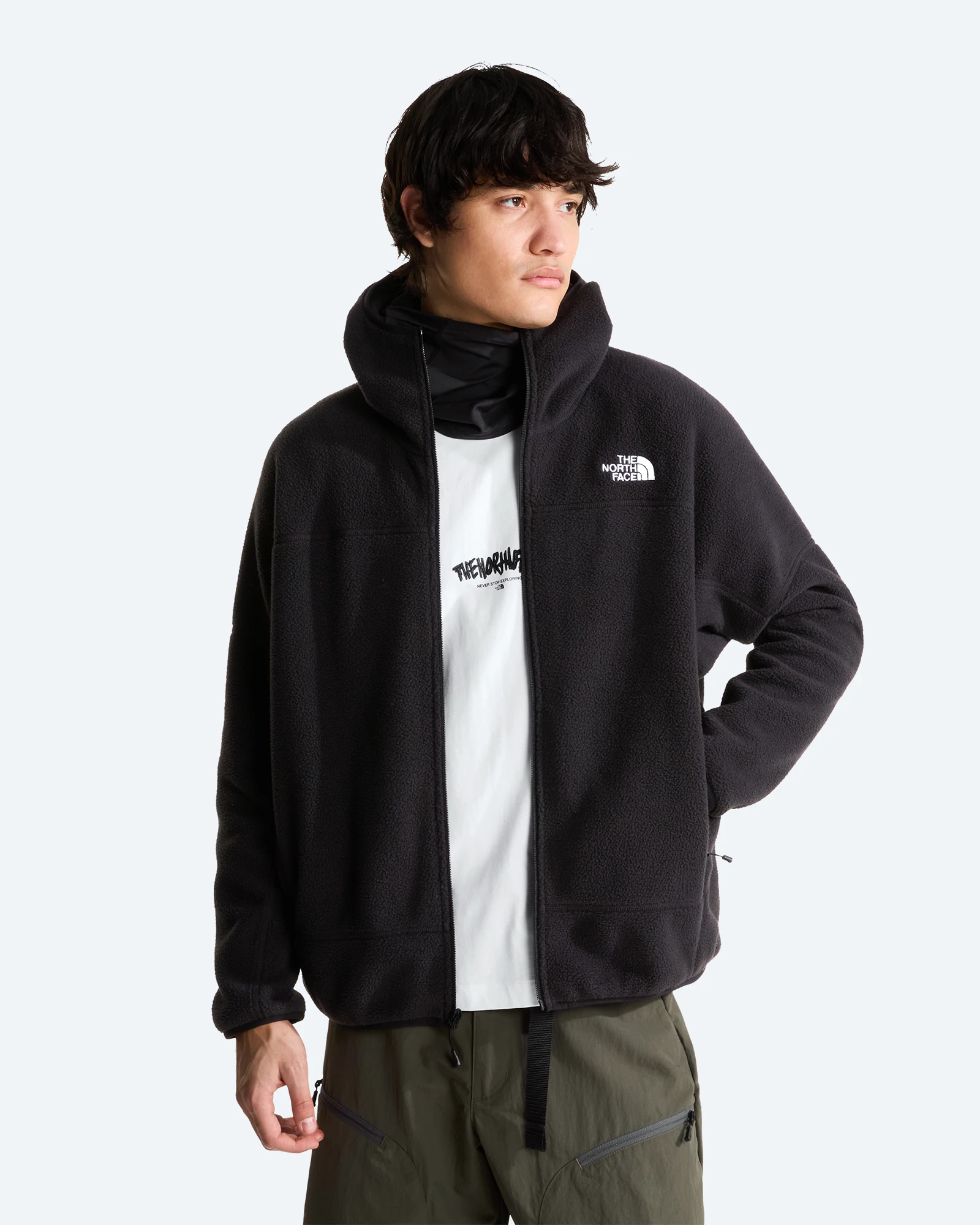 M NSE Full Zip Mask Fleece Jacket TNF Black