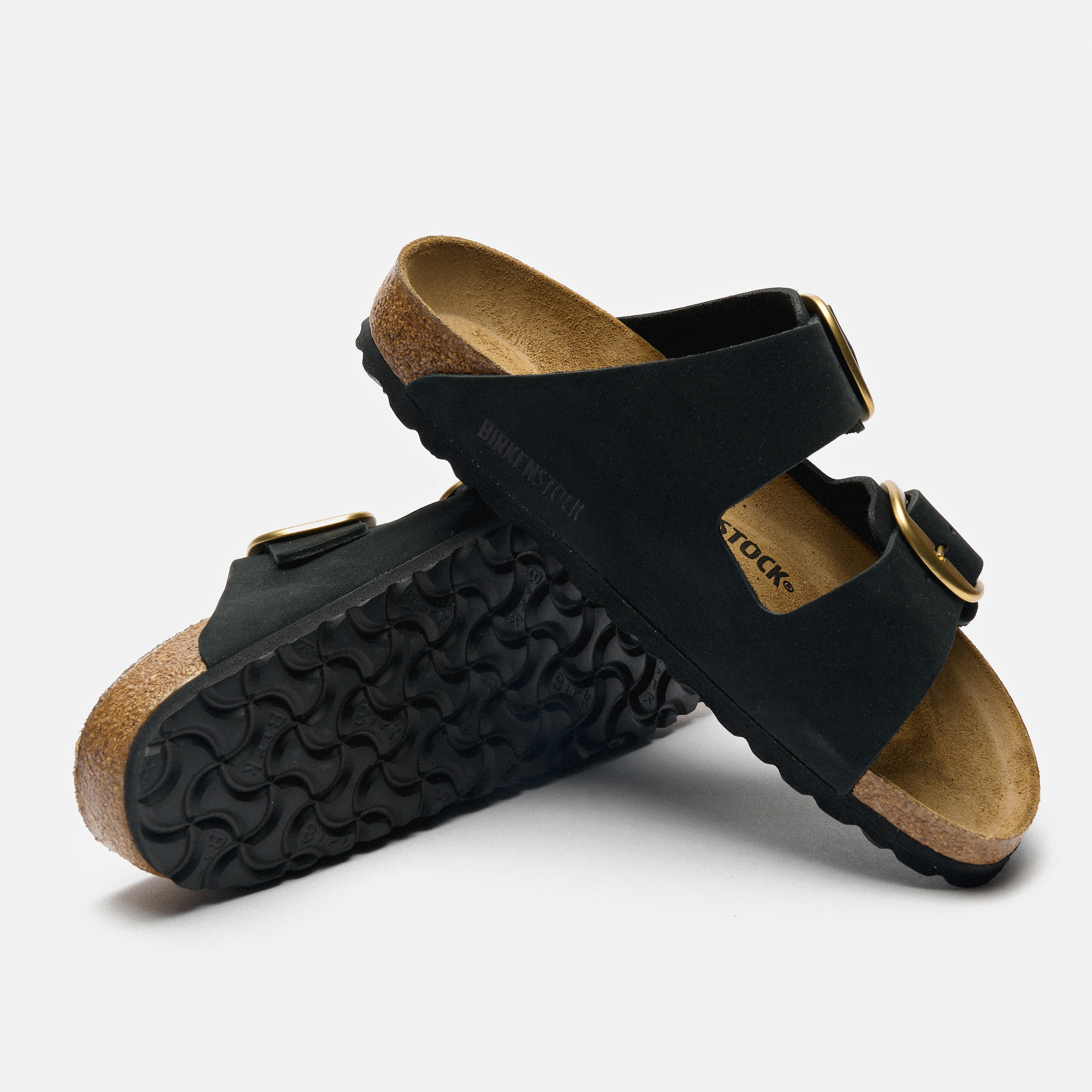 Birkenstock Arizona Big Buckle LENB Sandals Black/Gold