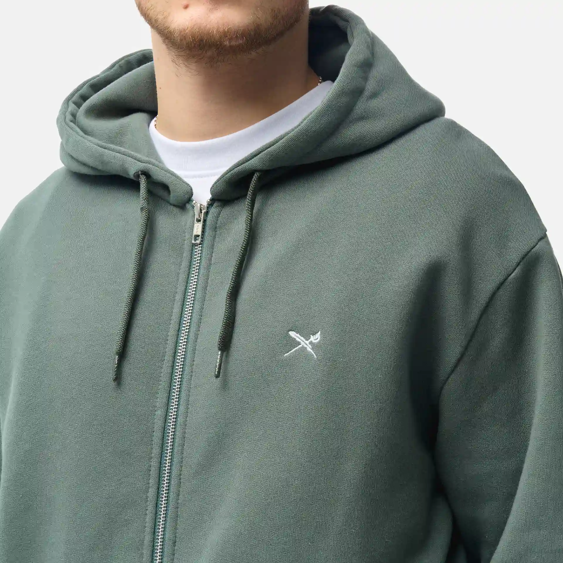 Iriedaily Mini Flag Zip Hoodie Jungle Green