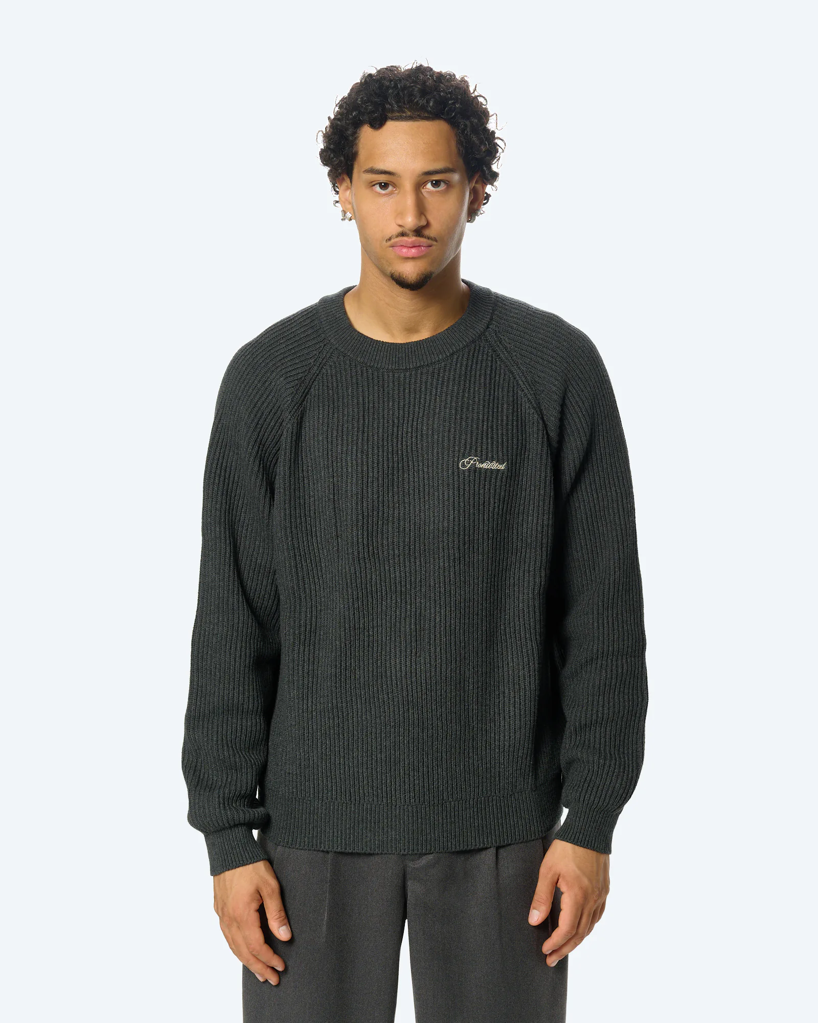 Campus Knit Sweater Dark Grey
