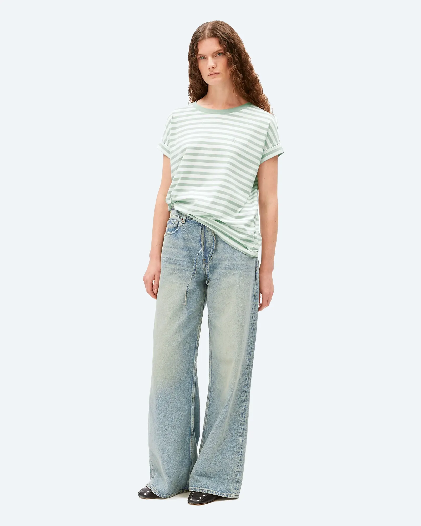 IDAARA STRIPES T-Shirt White/Foam