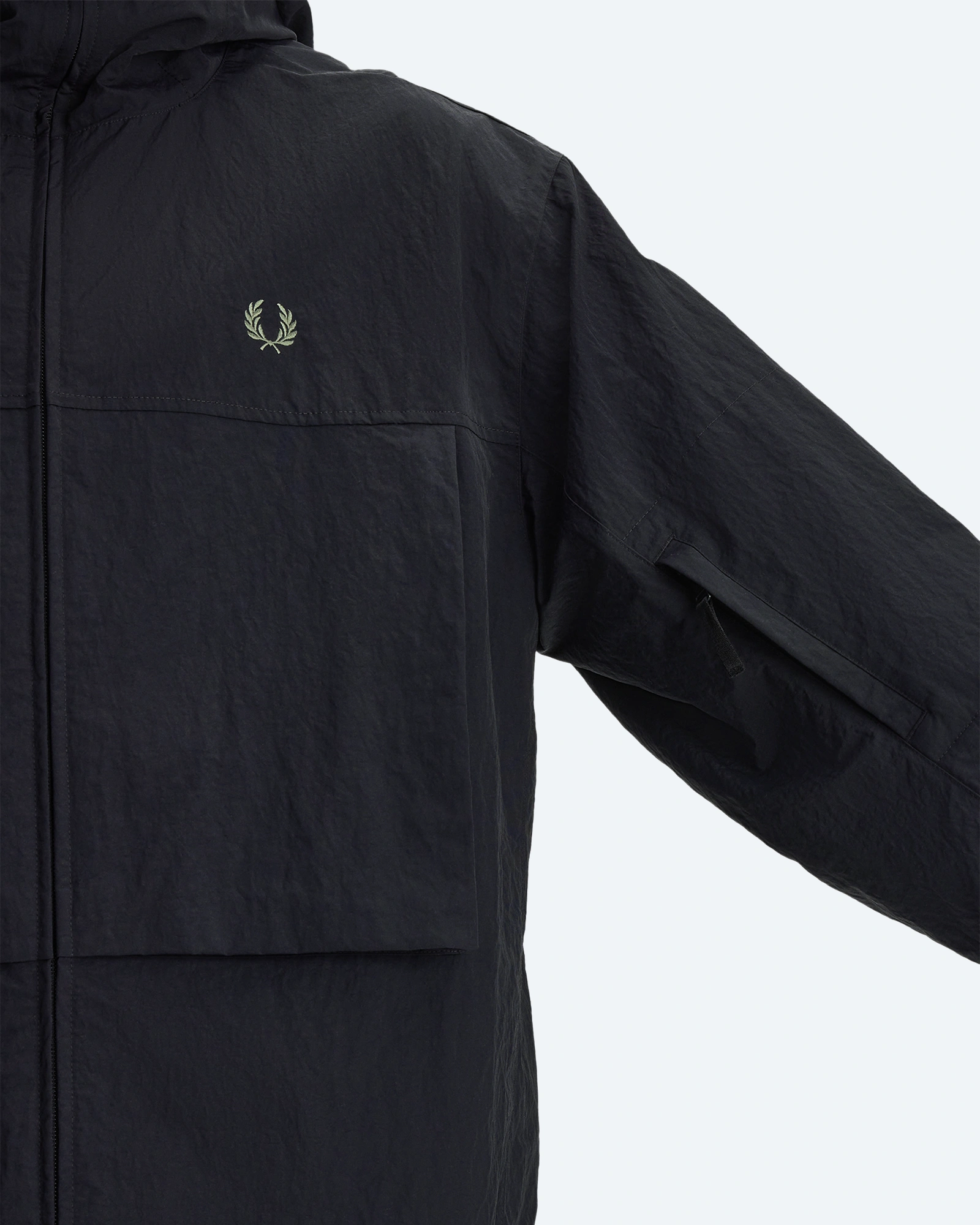 Boxy Hooded Jacket Black