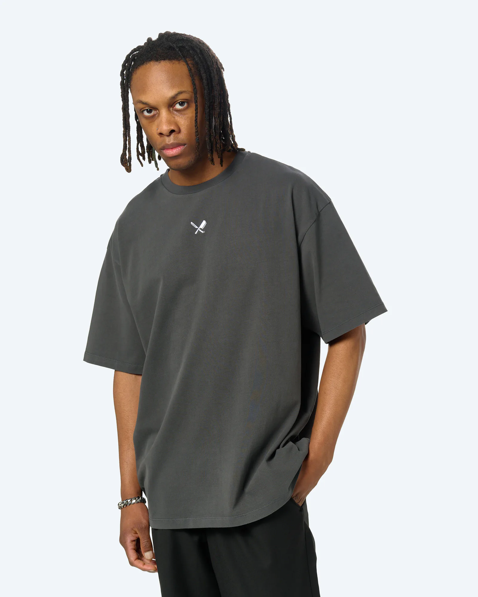 Distorted People Classic Peached Oversized T-Shirt Dusk