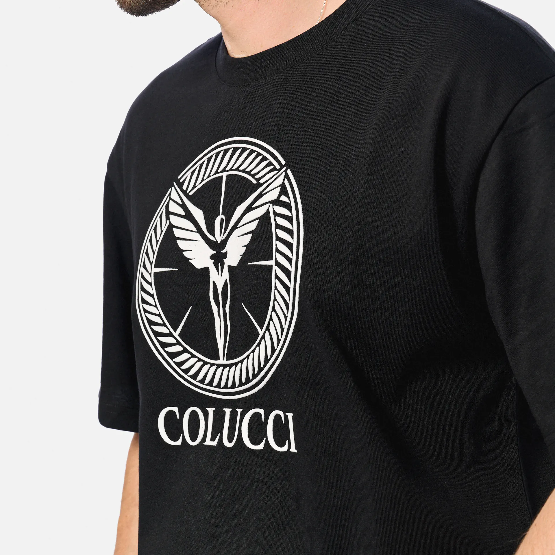 Colucci Logo T-Shirt Ikarus Circle Black/White