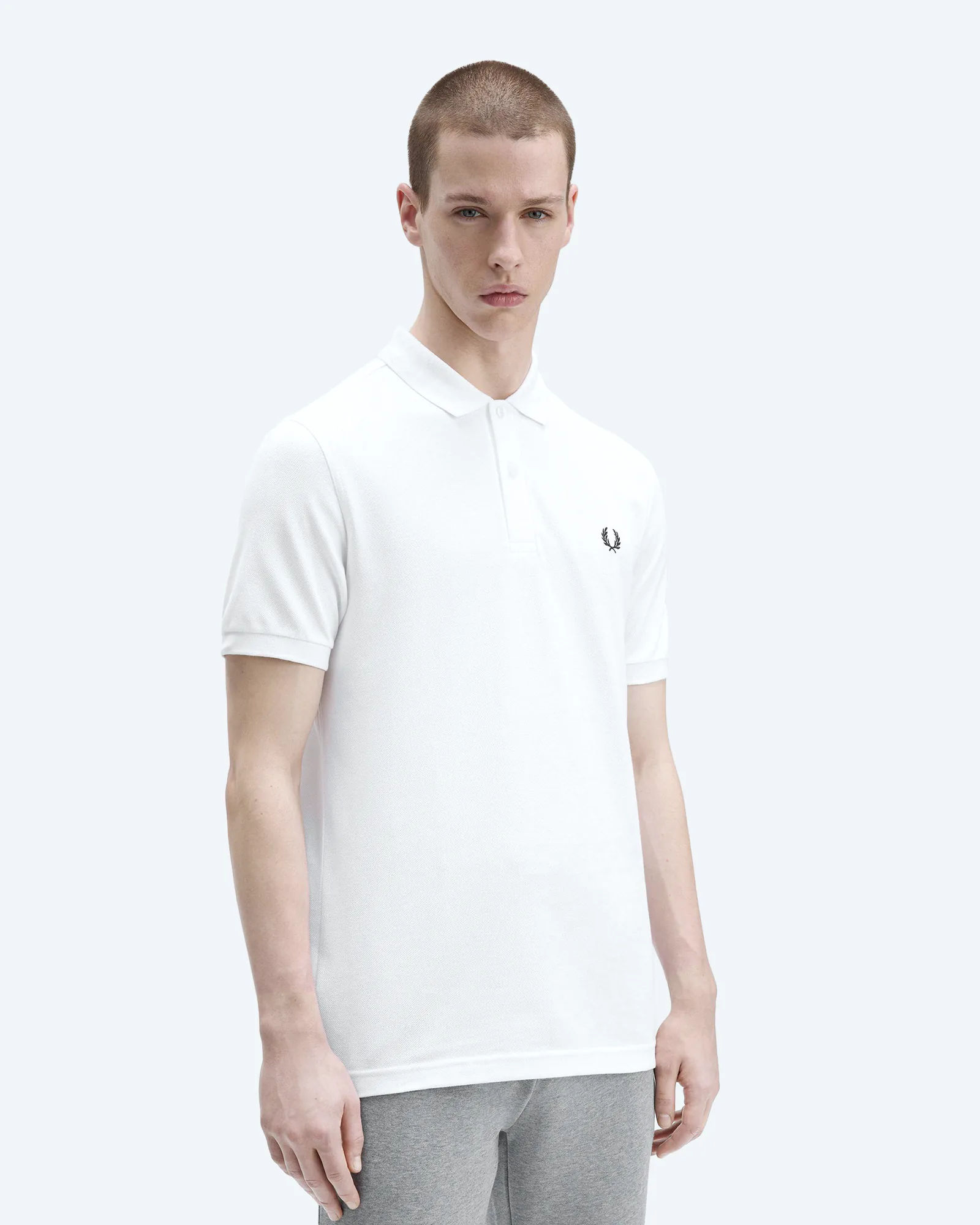 Fred Perry Plain Polo Shirt White