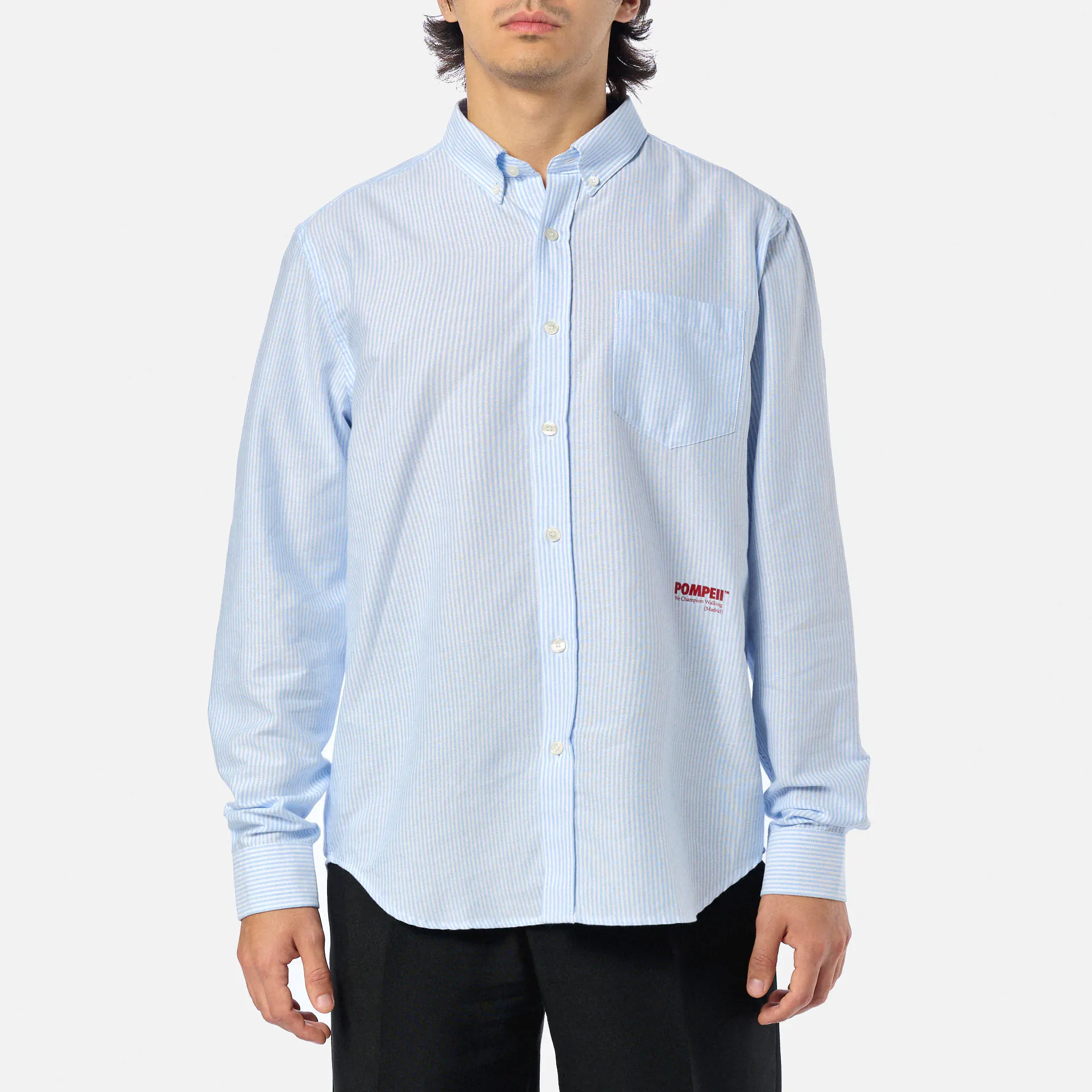 POMPEII Stripe Oxford Regular Fit Shirt Sky
