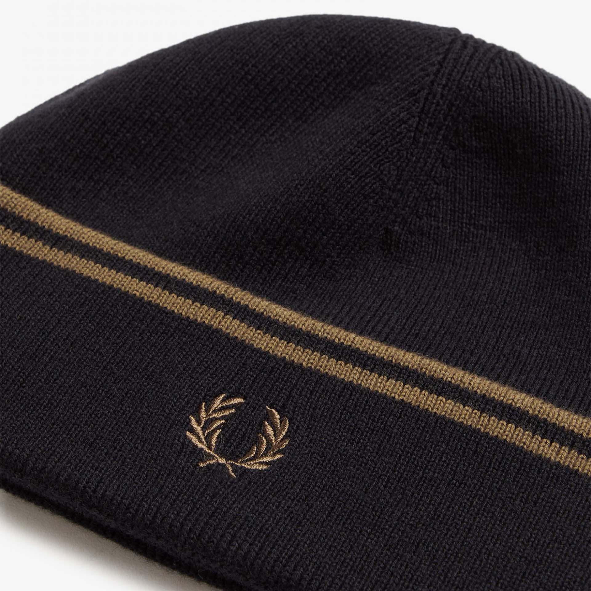 Fred Perry Twin Tipped Merino Wool Beanie Black