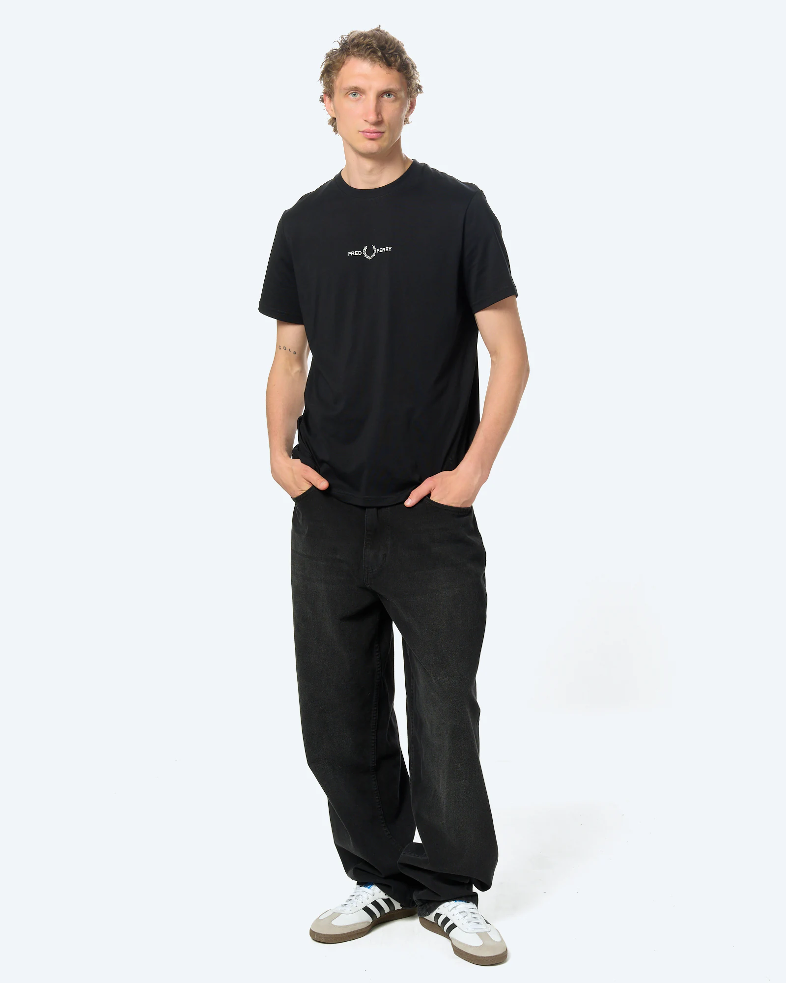 Embroidered T-Shirt Black