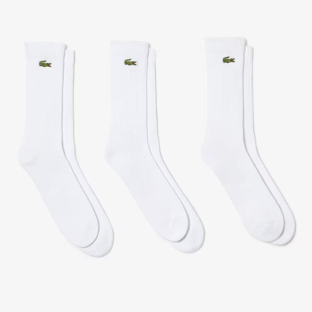 Lacoste Crew Socks White/White/White
