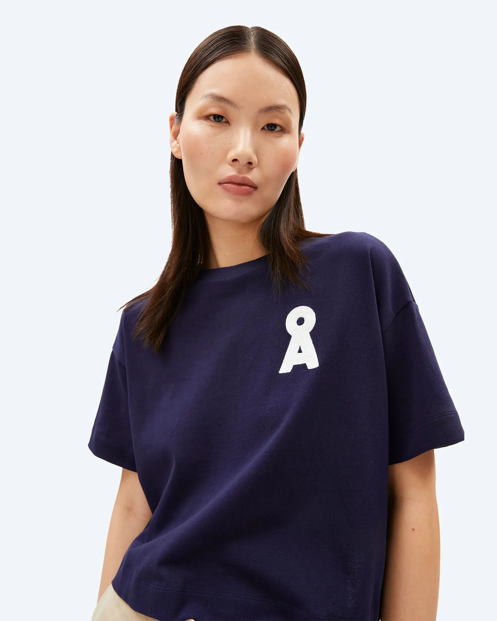 ARMEDANGELS ALBERTARAA T-SHIRT Tinted Navy