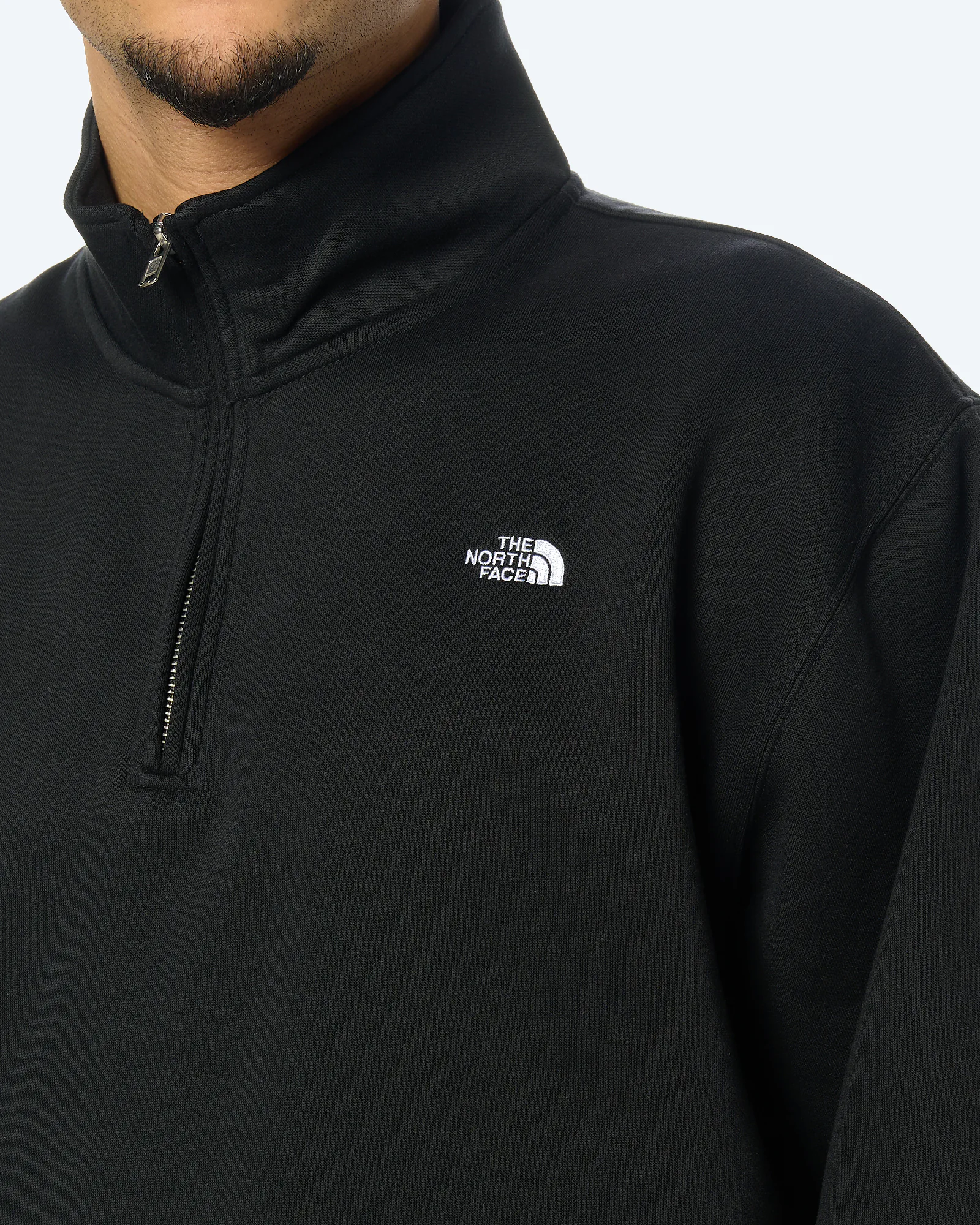 M Essential Simple Dome Relax 1/4 Zip TNF Black
