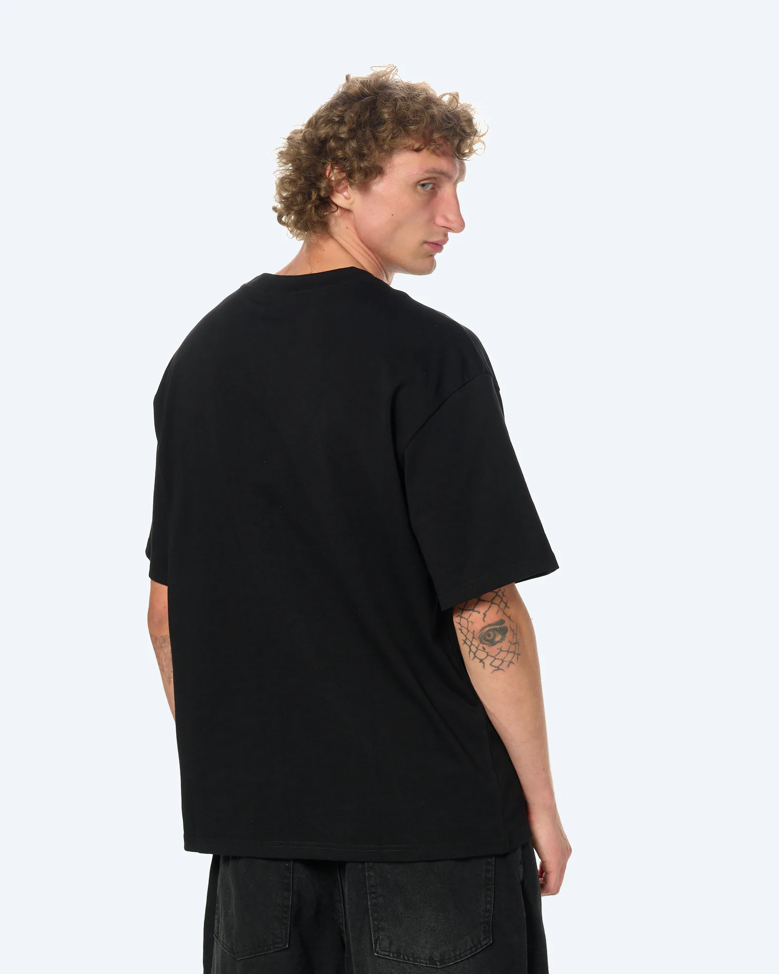 Logo T-Shirt College Black/Aop Rose