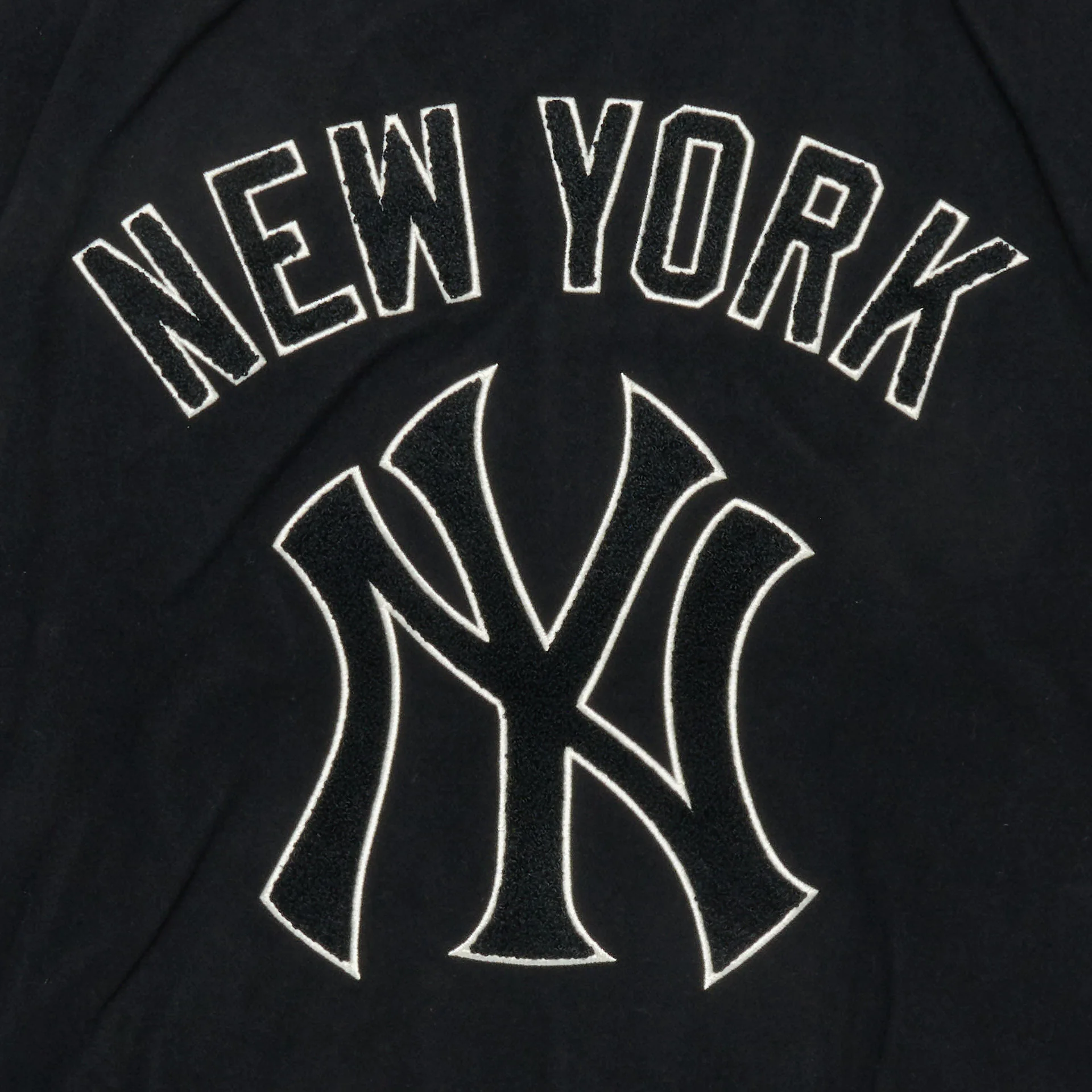 New Era MLB Large Logo Varsity Jacket Black/Off White
