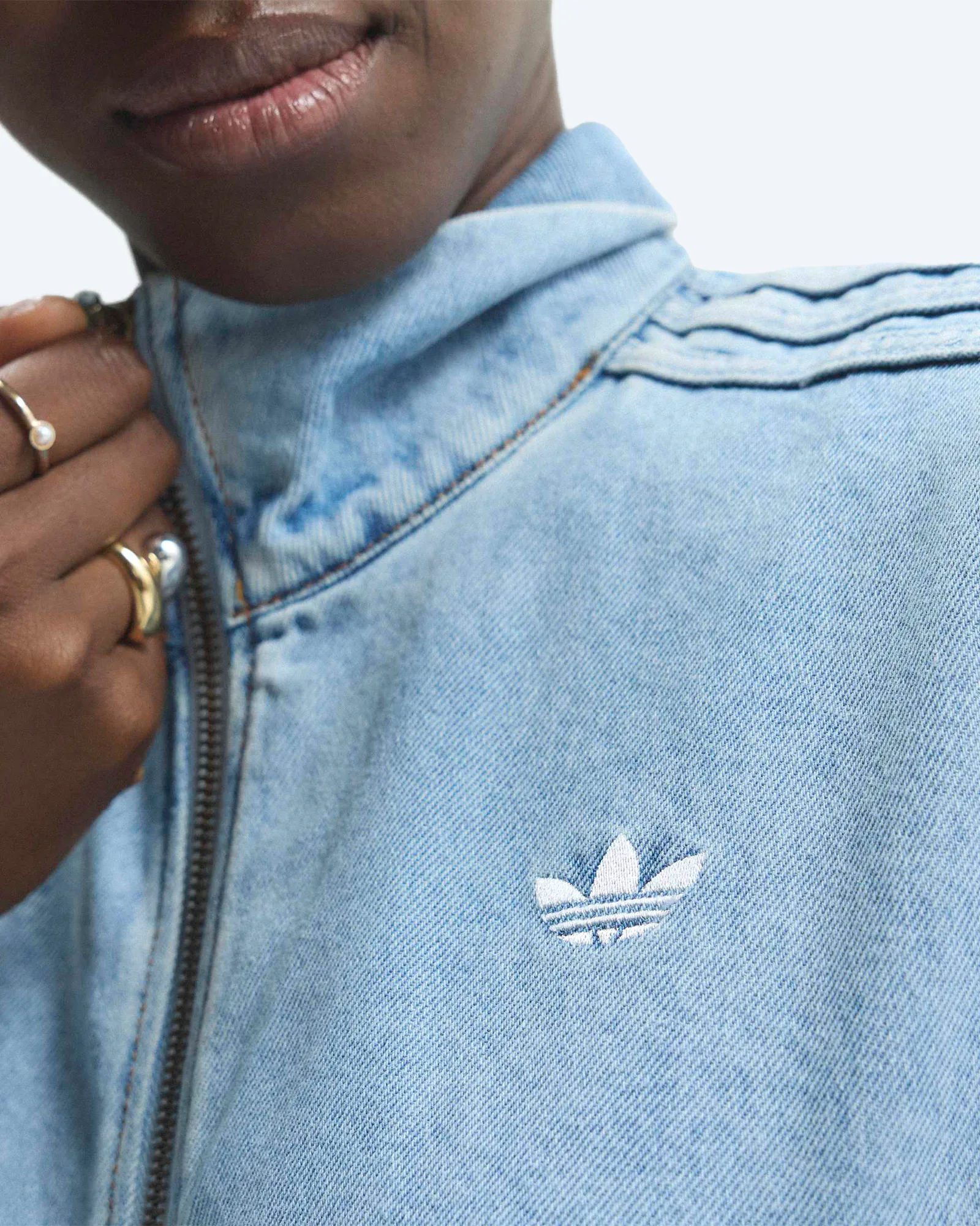 Firebird Denim Track Top Light Denim