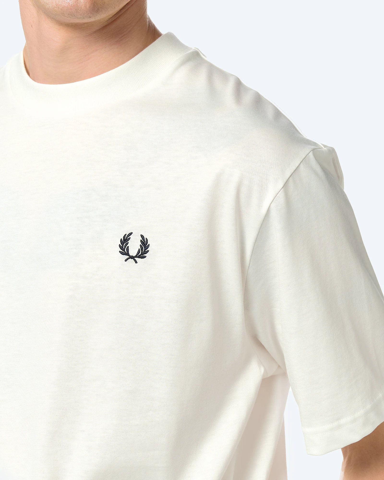 Fred Perry Backprint Fred Perry Text T-Shirt Snow White
