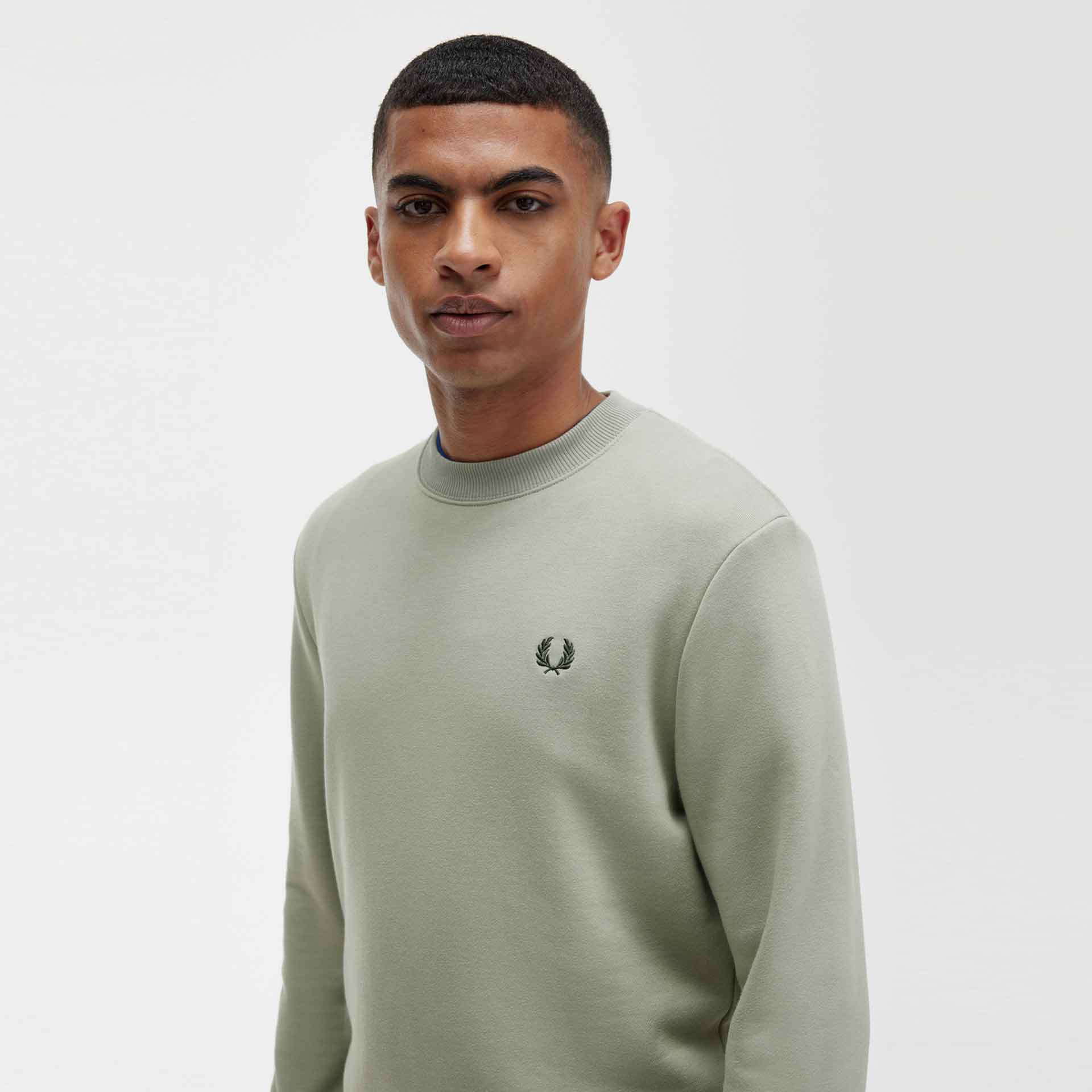 Fred Perry Crew Neck Sweatshirt Seagrass