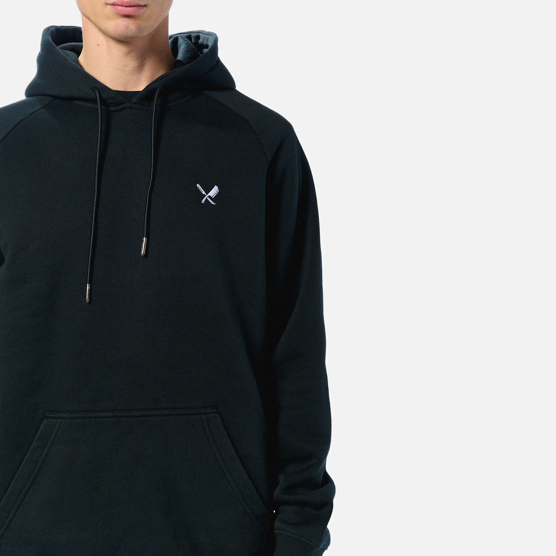 Distorted People Inked Blades Raglan Hoodie Black