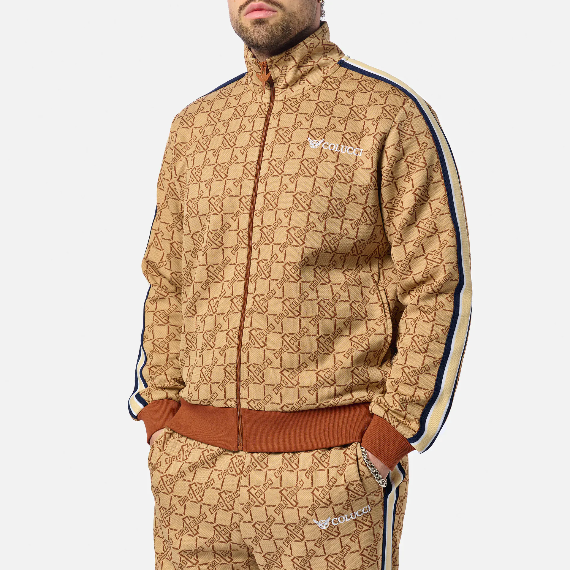 Colucci Monogramm Track Jacket Beige