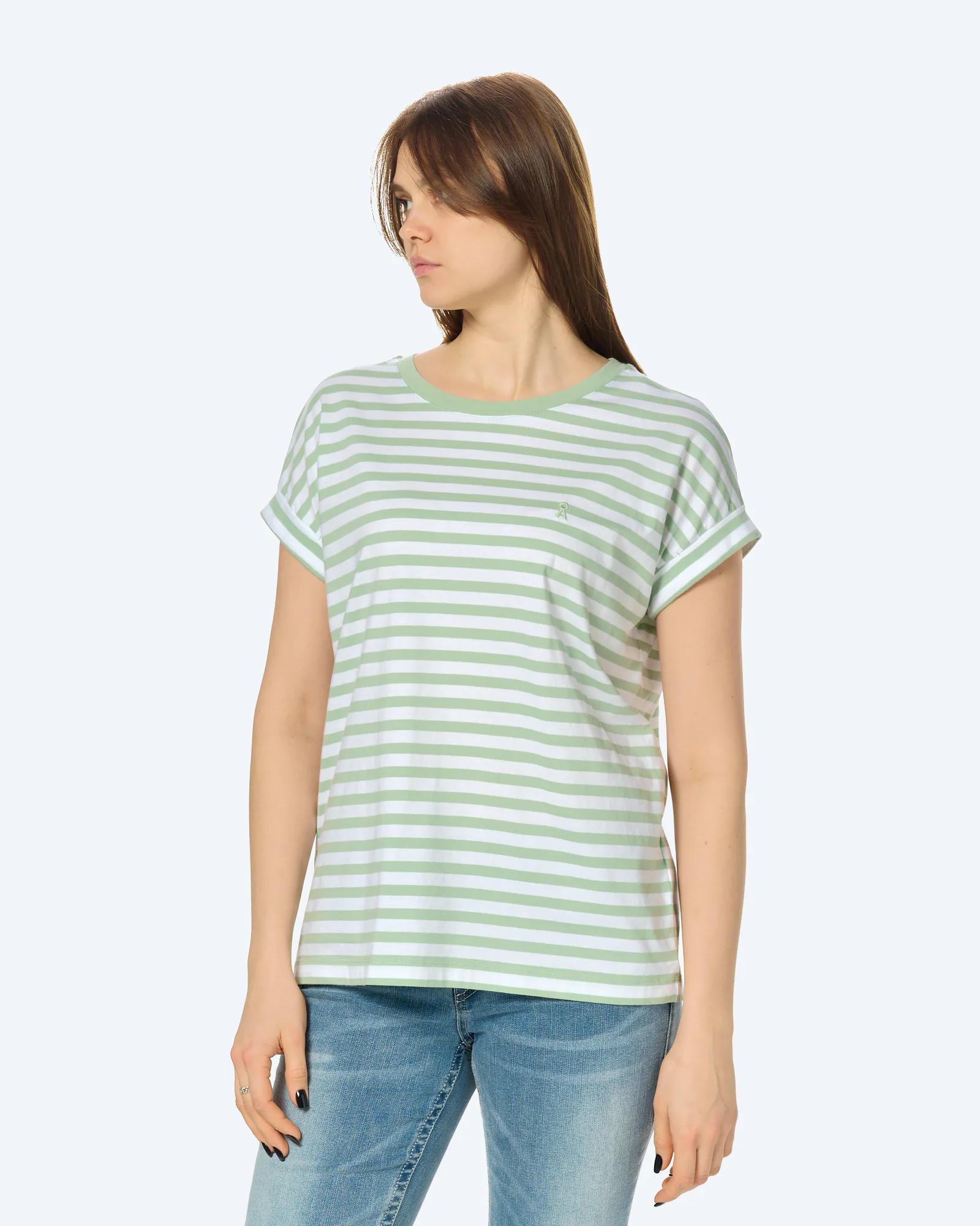 ARMEDANGELS IDAARA STRIPES T-Shirt White/Foam