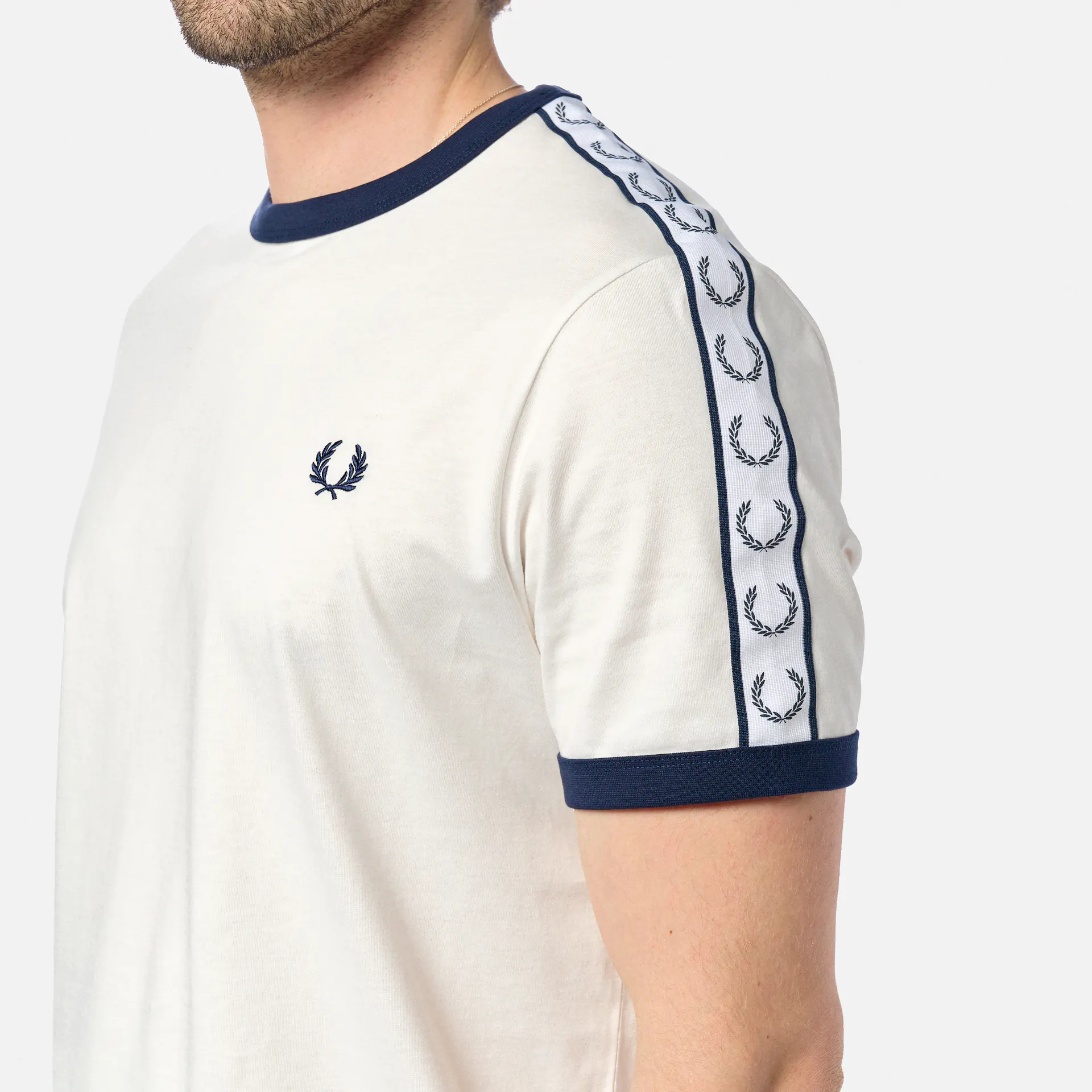 Fred Perry Taped Ringer T-Shirt Snow White