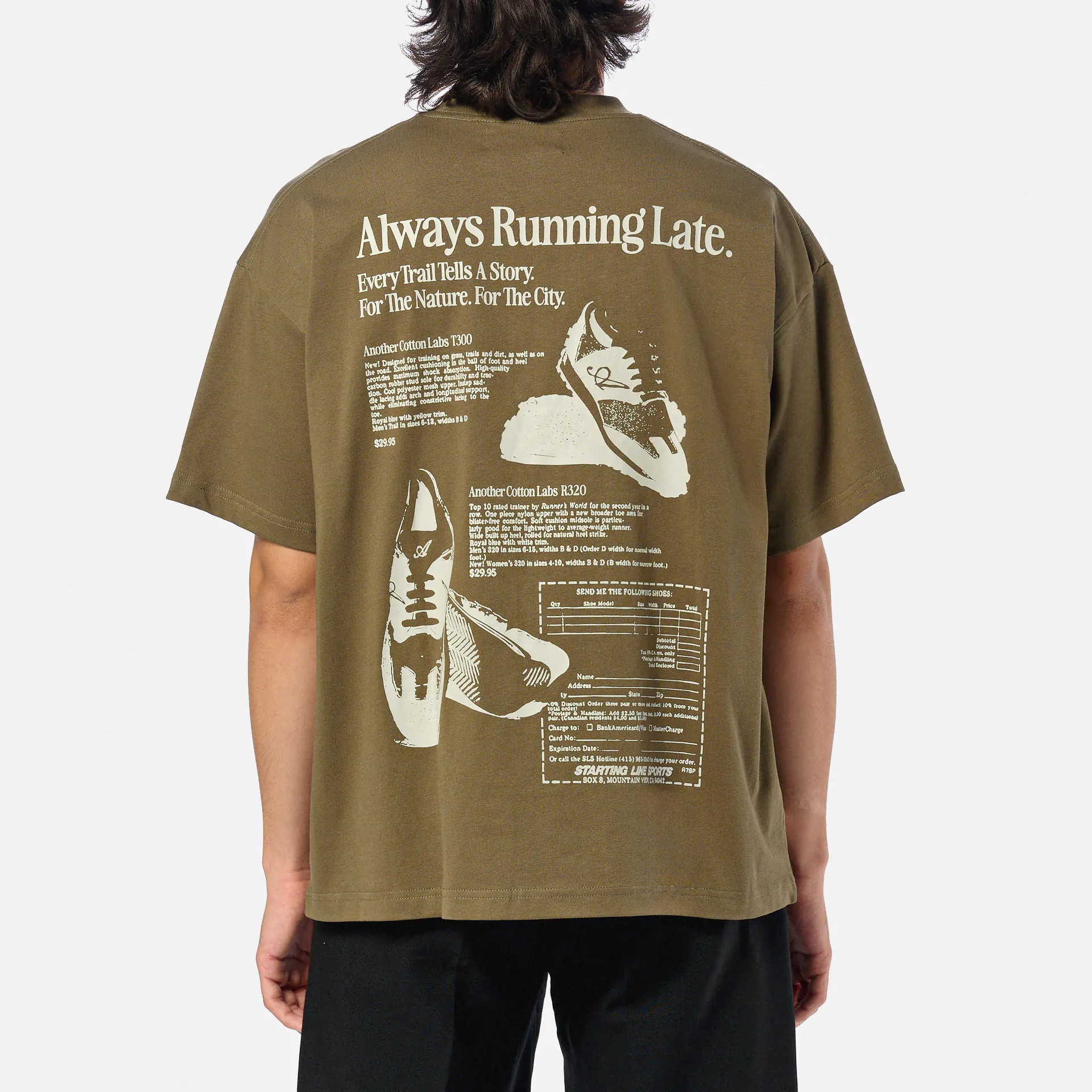 Another Cotton Running Late T-Shirt Khaki