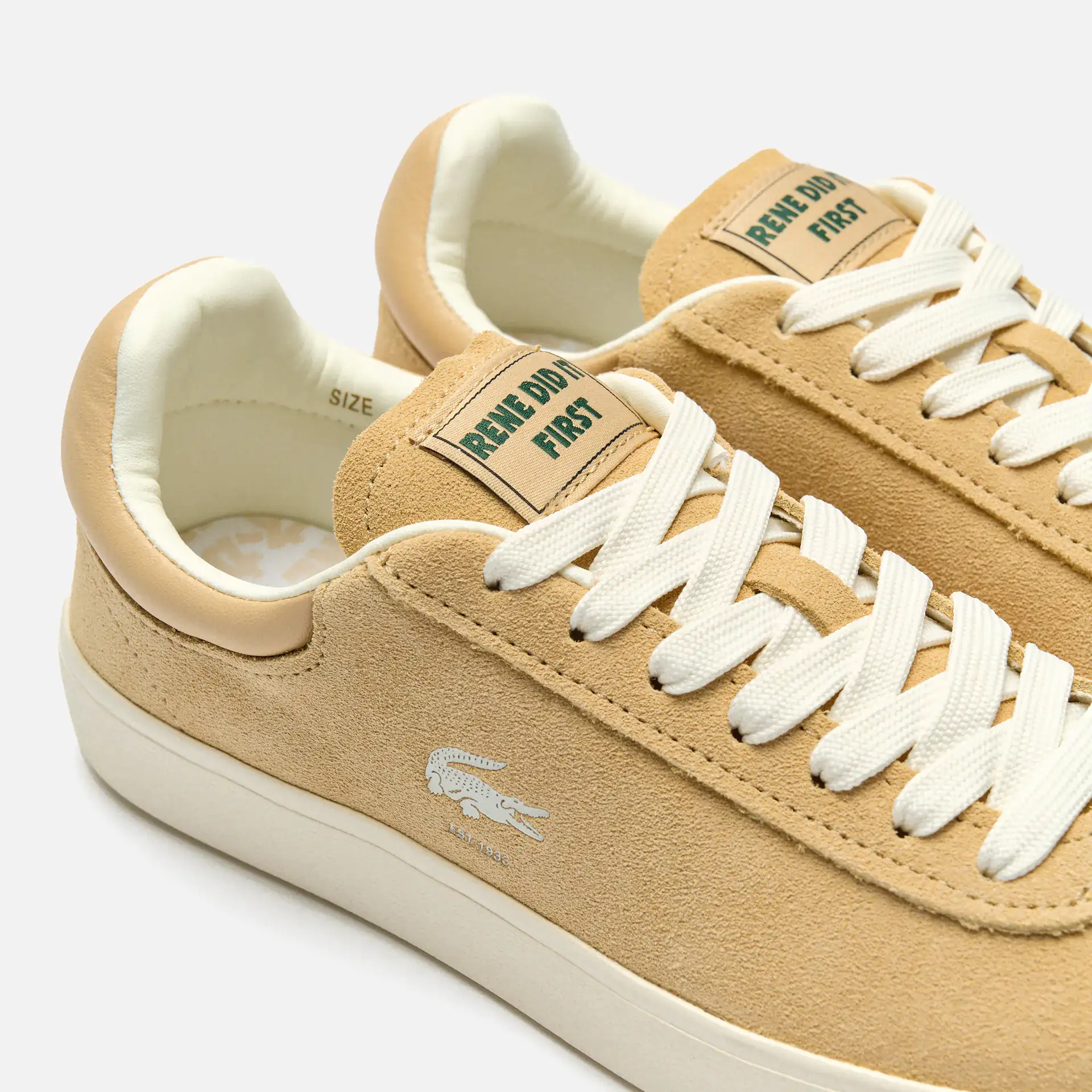 Lacoste Baseshot Tonal Leather Sneaker Light Brown/Offwhite