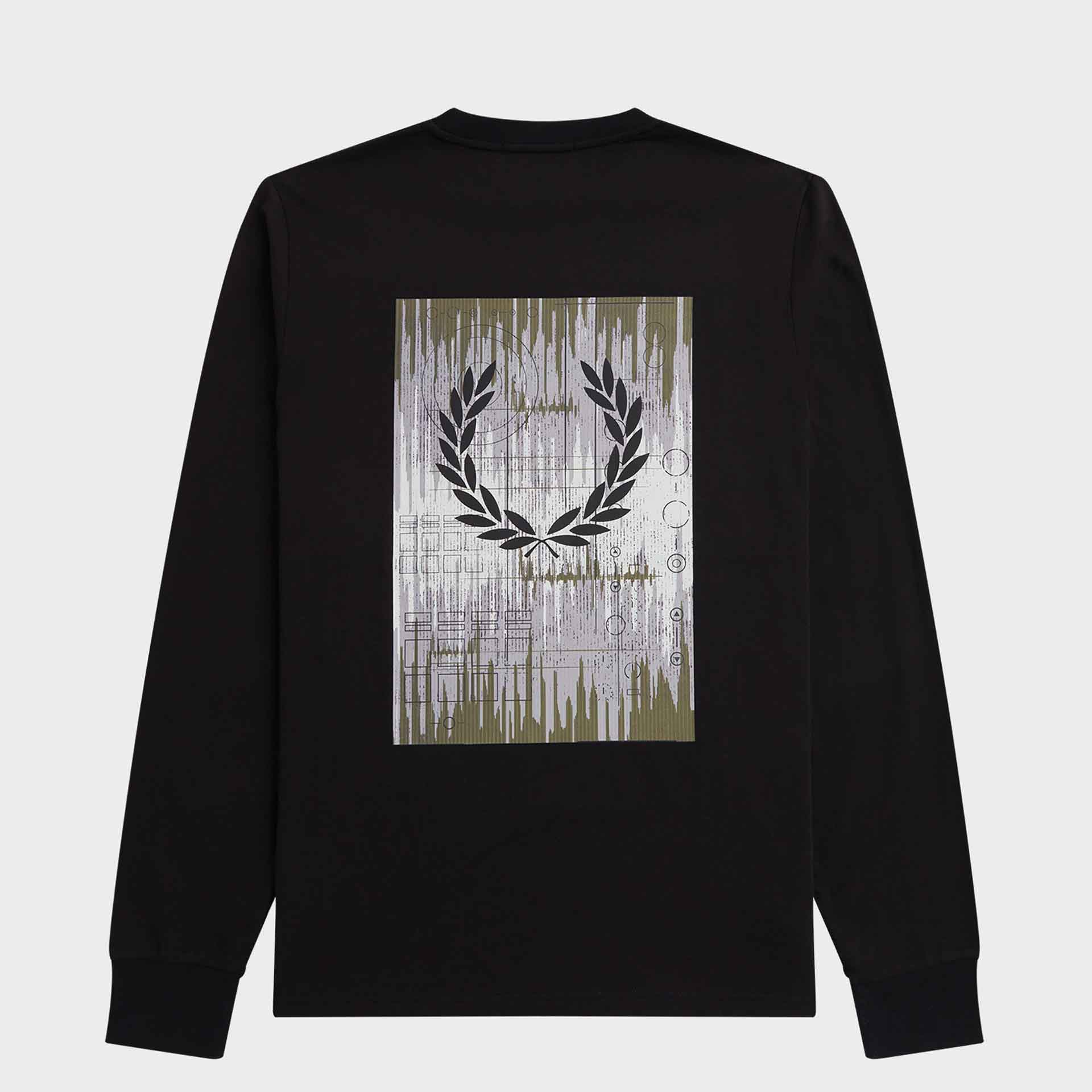 Fred Perry Graphic Soundwaves Longsleeve Black