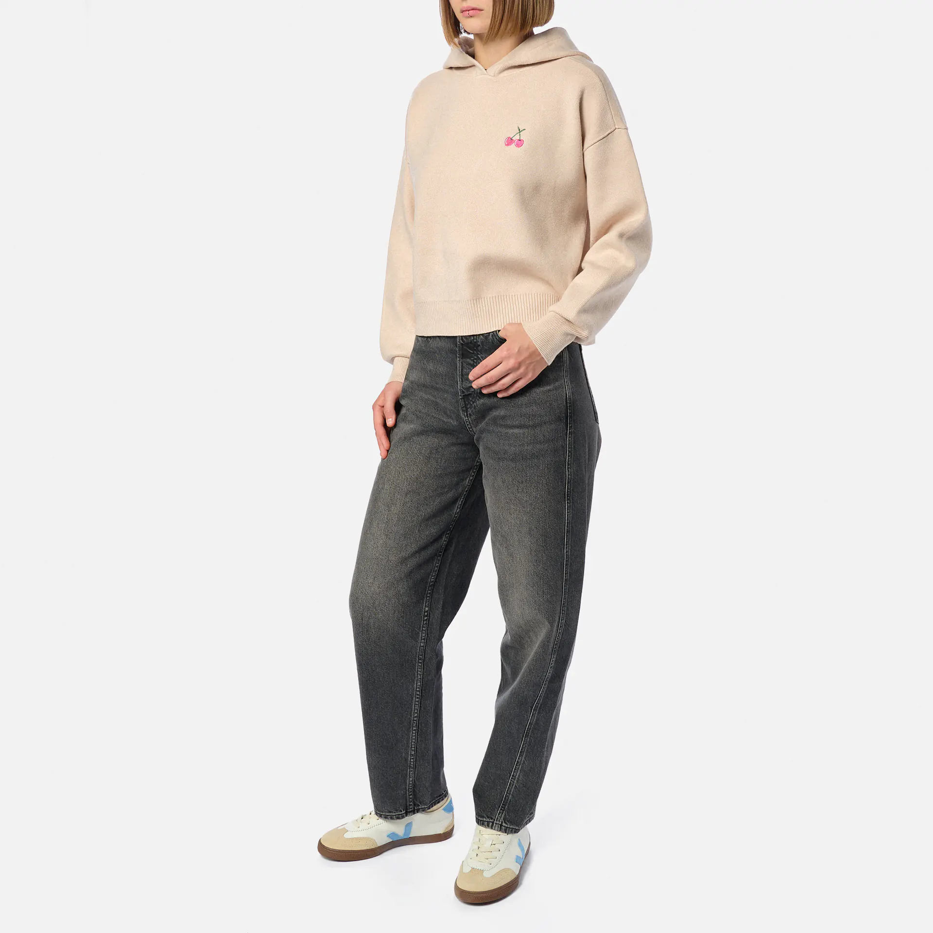Kleinigkeit Scarknit Johannson Hoodie Beige