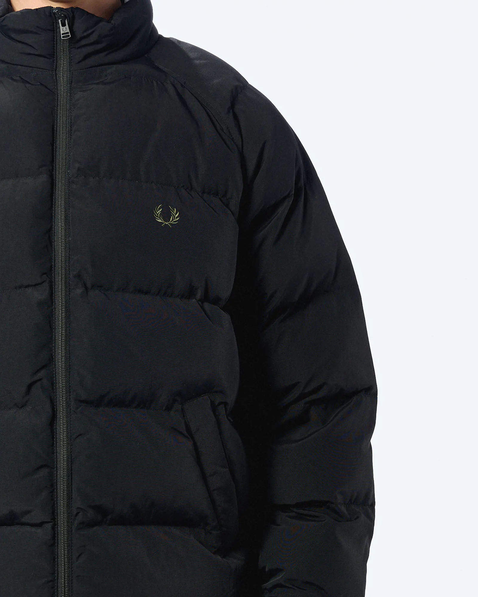 Fred Perry Raglan Sleeve Padded Jacket Black