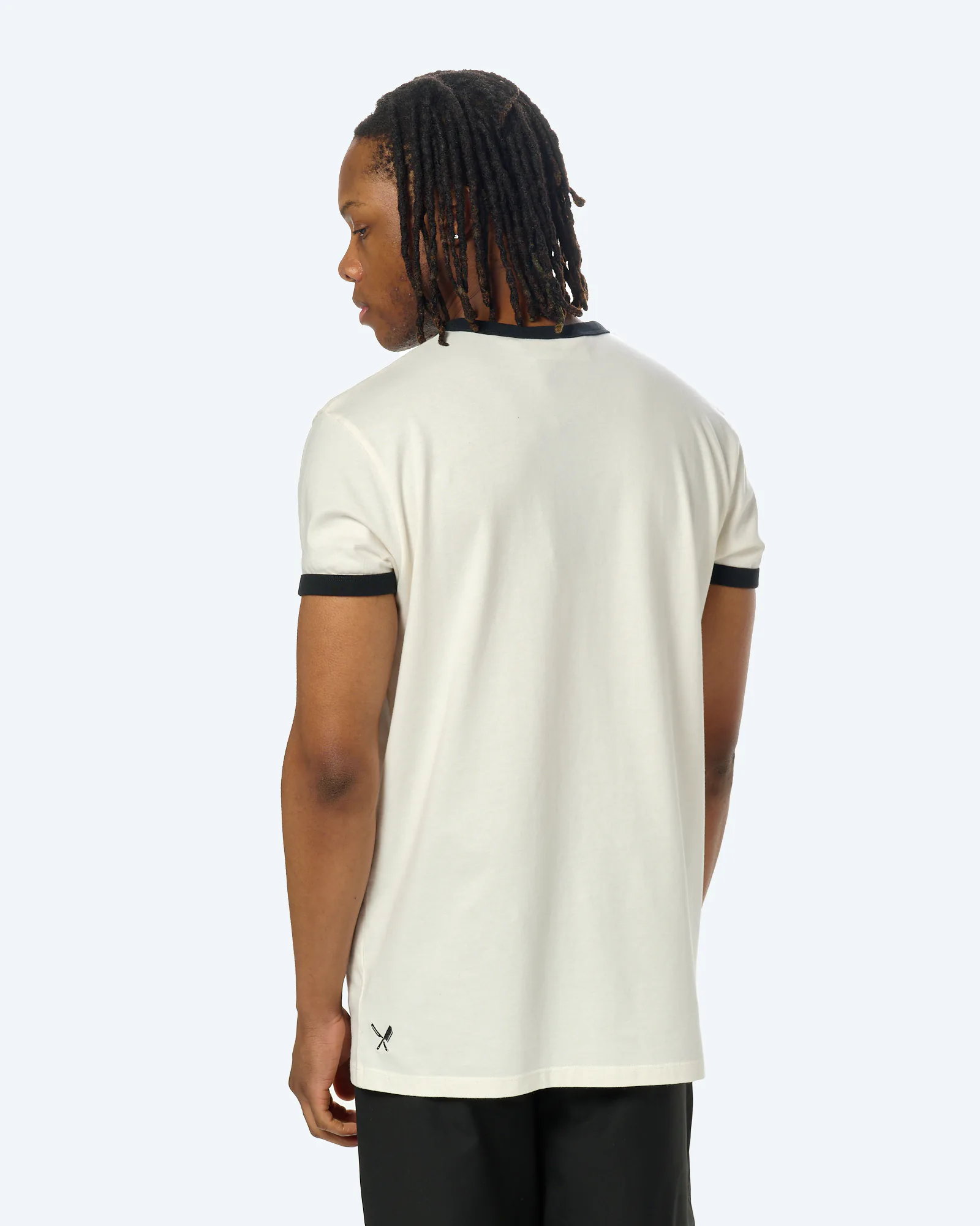 Distorted People Ringer T-Shirt Whisper White