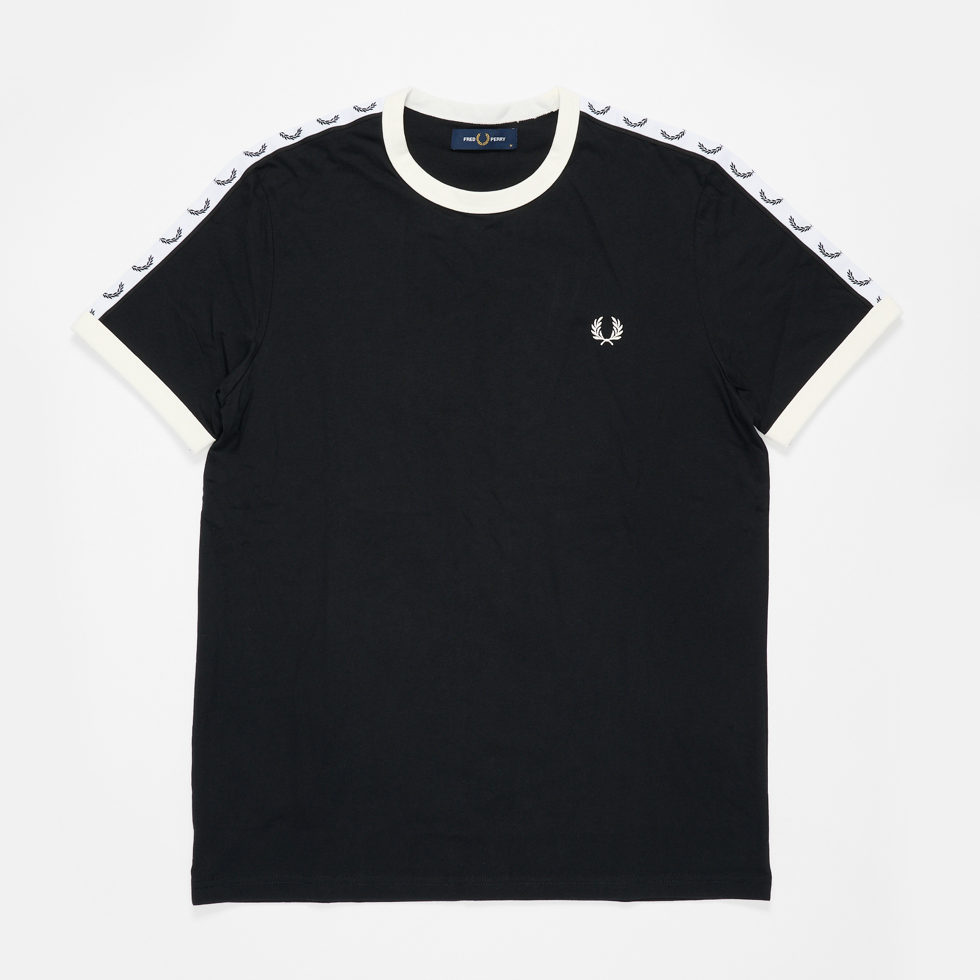 Fred Perry Taped Ringer T-Shirt Black